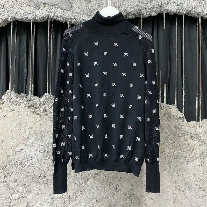 Fendi Fendi Black Women's Knit Turtleneck Sweater 0089 Size ONE SIZE - 1 Thumbnail