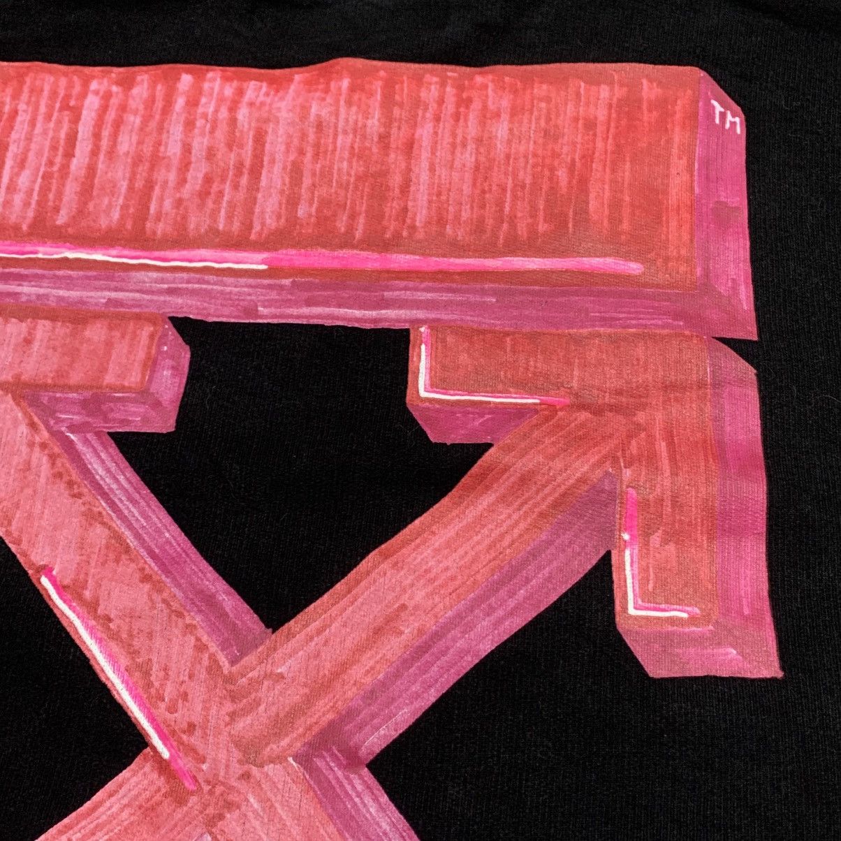 Off-White Off White Medium Pink Marker Arrow Black Sweatshirt Crewneck Size US M / EU 48-50 / 2 - 3 Thumbnail