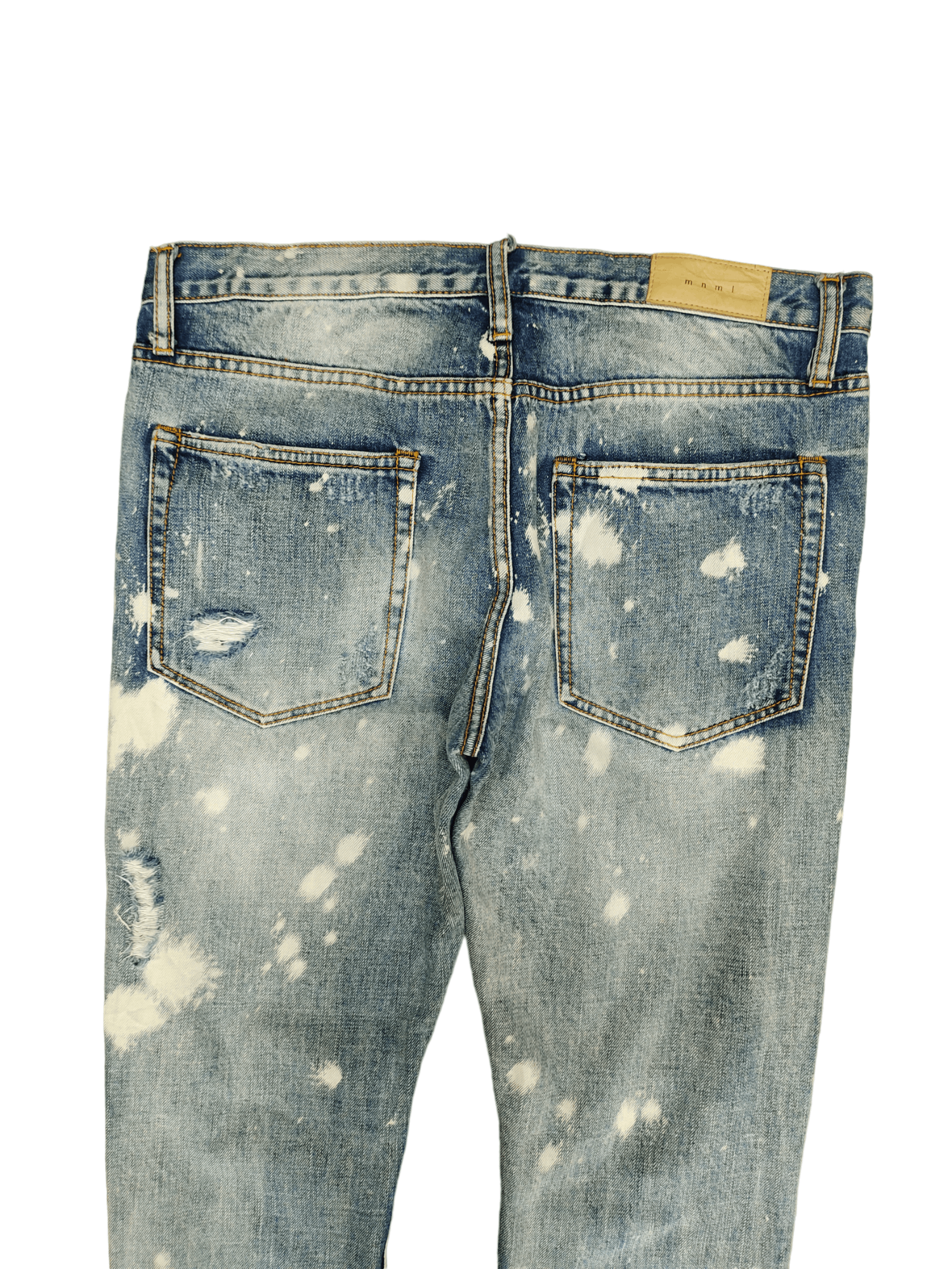 MNML Mnml Bleach Destroy Denim Jeans Skinny Streetwear Size US 34 / EU 50 - 12 Thumbnail