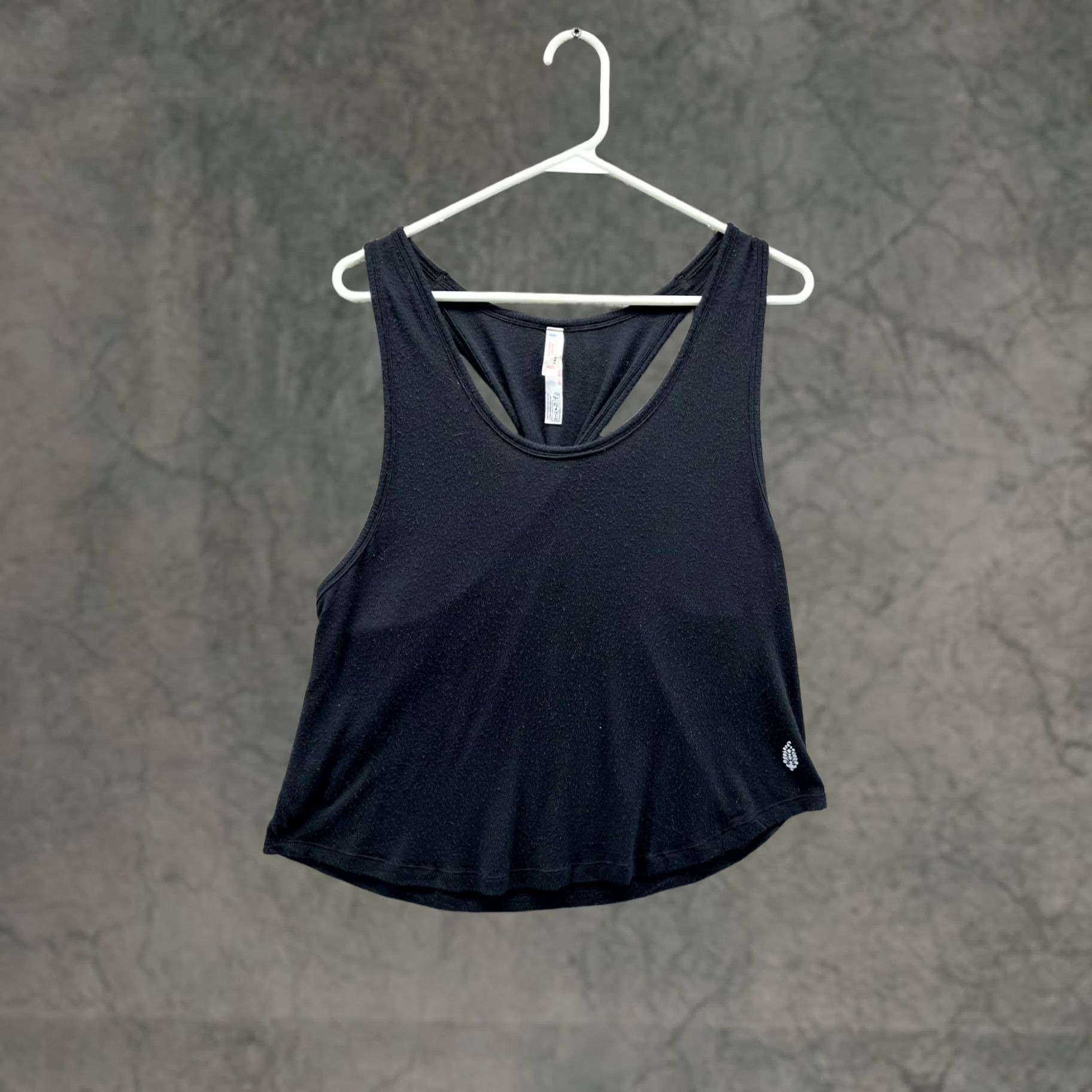 Free People Free People Tank Top Womens XS Cropped Black Scoop Neck Racerback Modal Spandex Sleeveless Casual Summer Womens XS/XXS Size XS / US 0-2 / IT 36-38 - 1 Thumbnail
