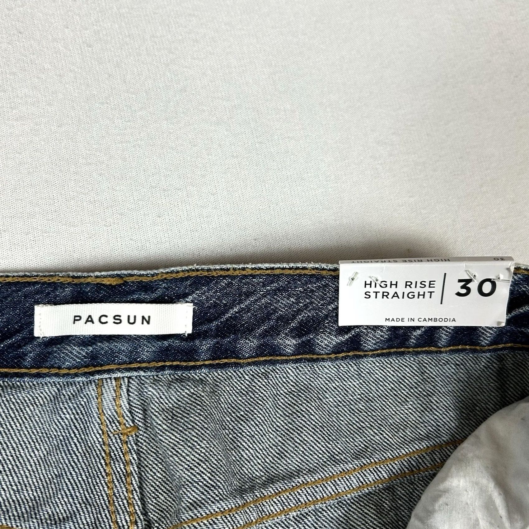 Pacsun VINTAGE Pacsun NEW High Rise Straight Leg Jeans Womens Size 30 Blue Denim Light Wash NWT Size 30" / US 8 / IT 44 - 6 Thumbnail