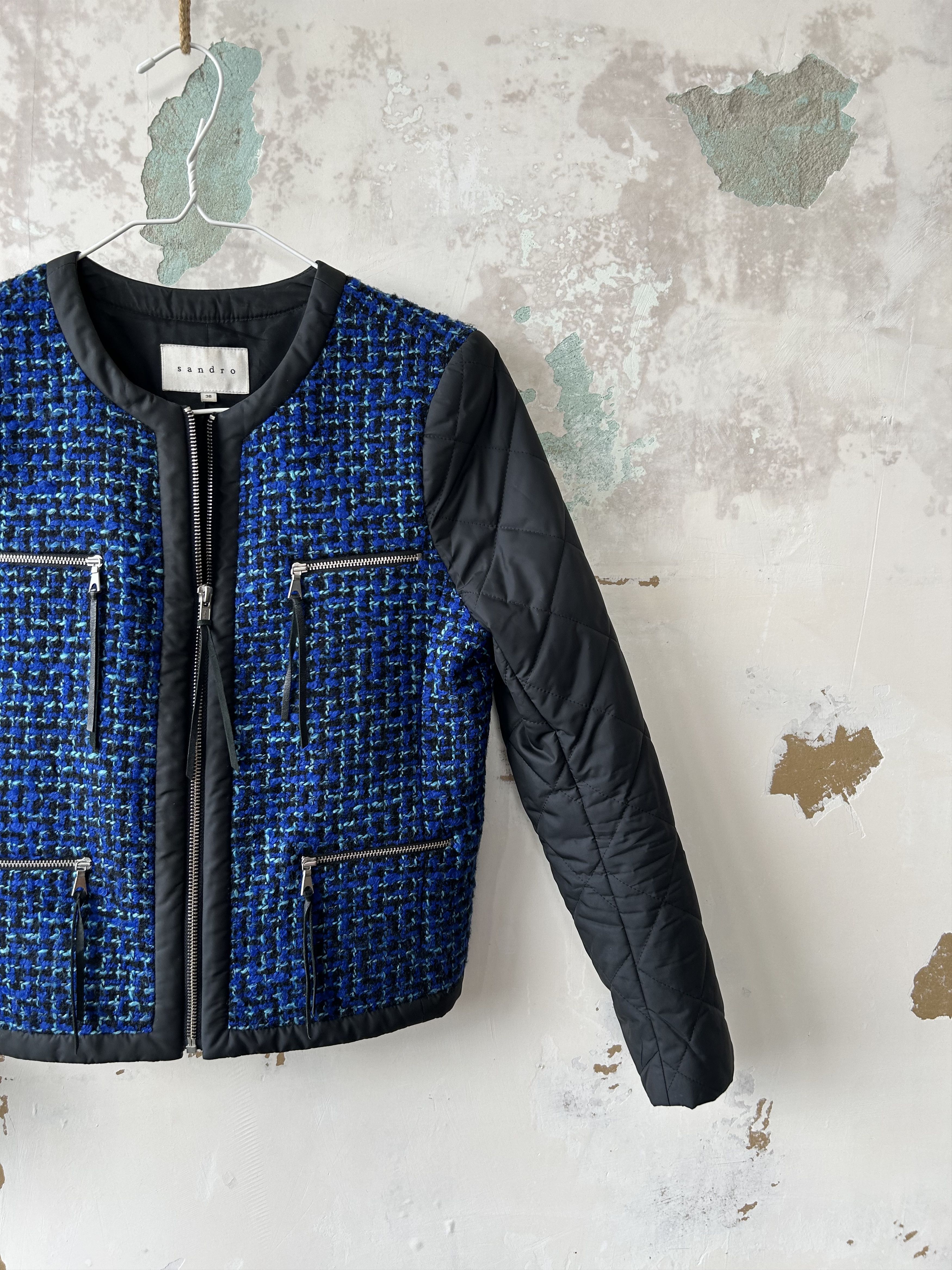 Sandro SANDRO Vanessa Jacket Women's (EU) 36 Cropped Virgin Wool Size M / US 6-8 / IT 42-44 - 2 Thumbnail