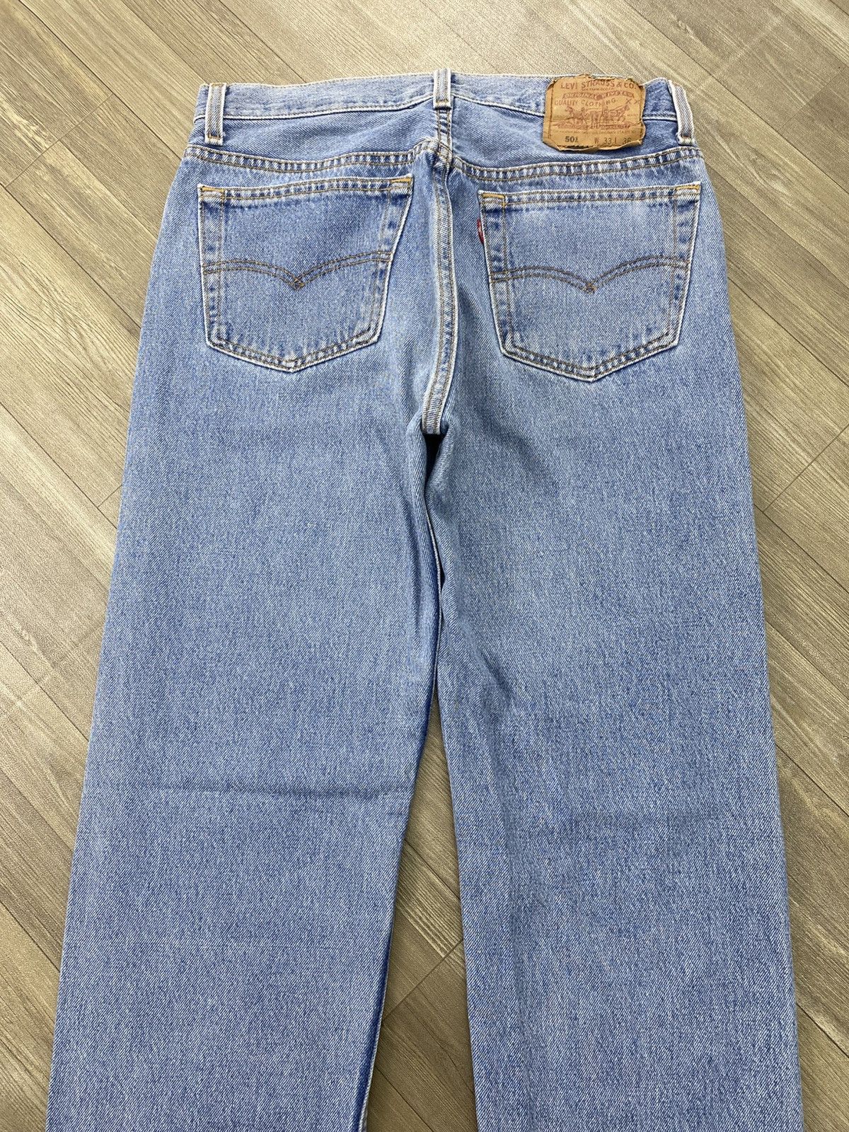Levi's Vintage Clothing 🇺🇸1990s Vintage Levis 501 USA Straight 33x36 Light Blue Jeans Size US 30 / EU 46 - 13 Thumbnail