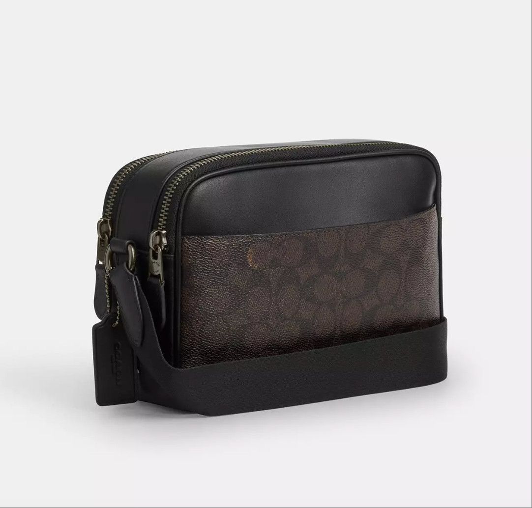 Coach Graham Crossbody Bag In Signature Canvas With Varsity Stripe Size ONE SIZE - 9 Thumbnail