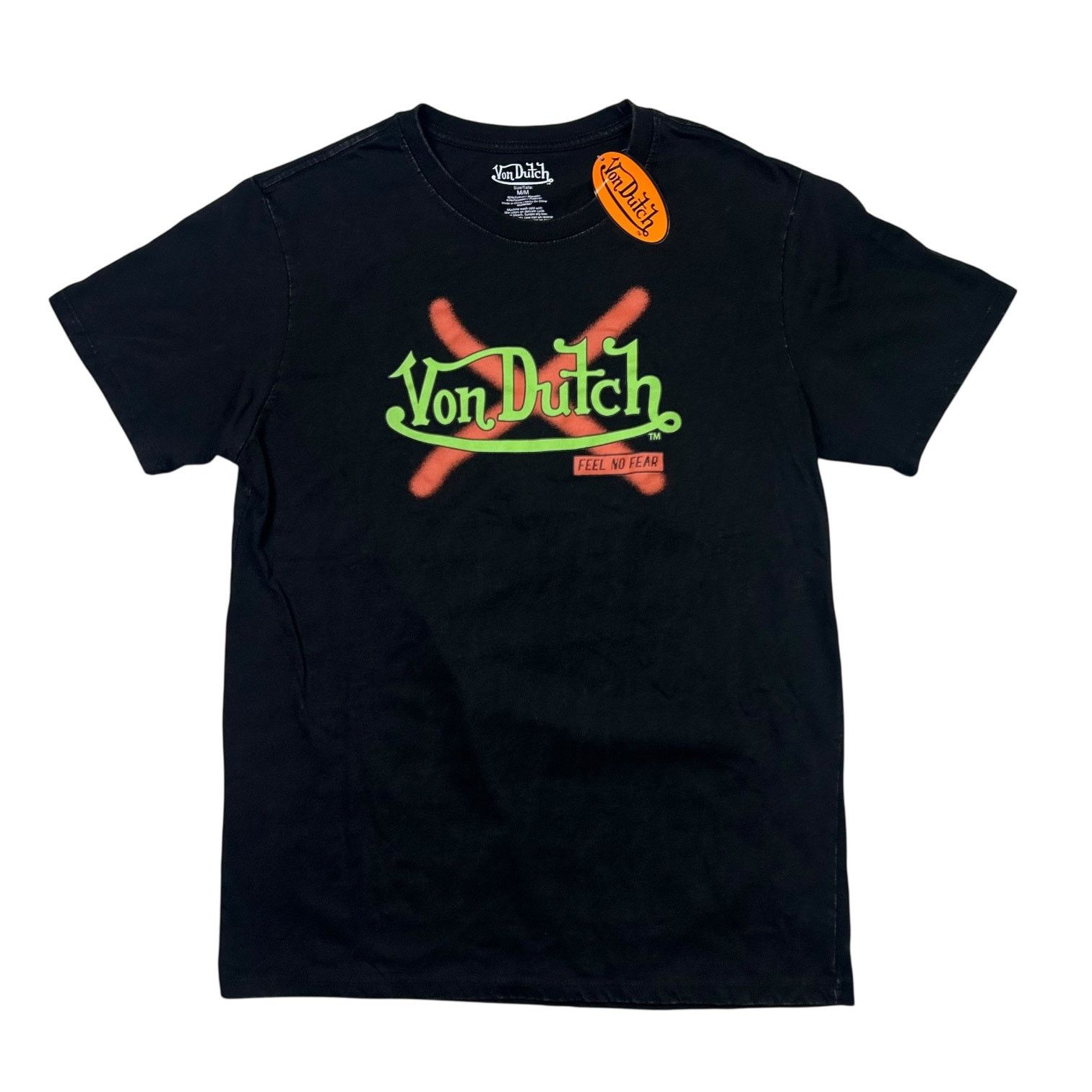 Von Dutch Von Dutch T-Shirt Skull "Open Your Mind" Black Y2K Medium Size US M / EU 48-50 / 2 - 1 Thumbnail