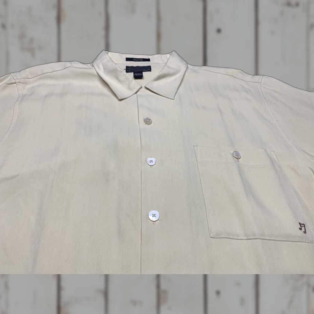 ALOHAS VINTAGE Rock On - LUAU 100% Silk Embroidered Beige Aloha Hawaiian Shirt SZ L Size US L / EU 52-54 / 3 - 1 Thumbnail