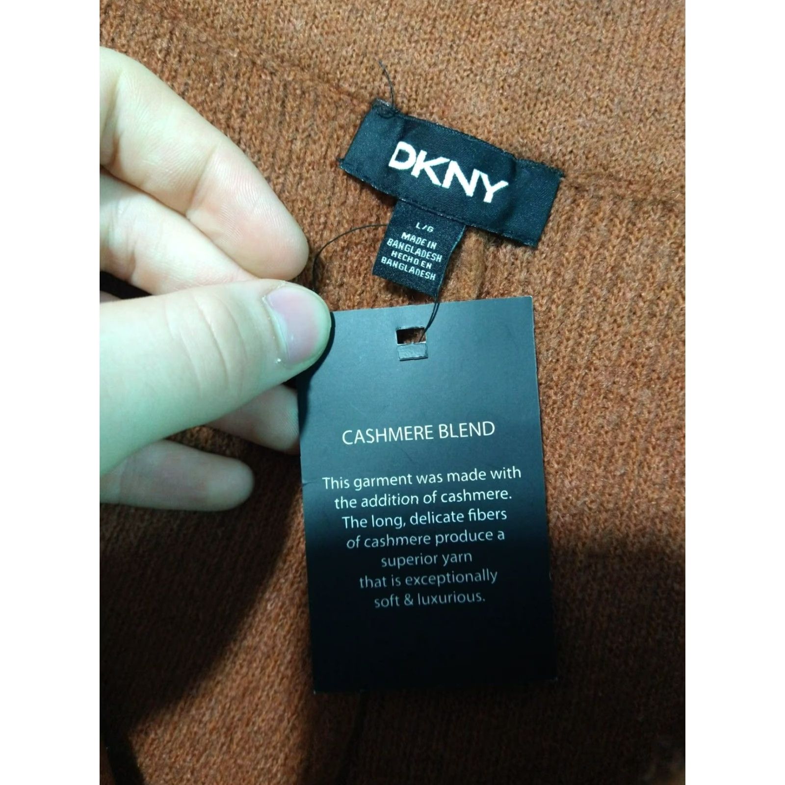 DKNY DKNY Joggers Pants Womens Large Brown Toffee Cashmere Blend Comfort Stretch Size 36" / US 14 / IT 50 - 7 Thumbnail
