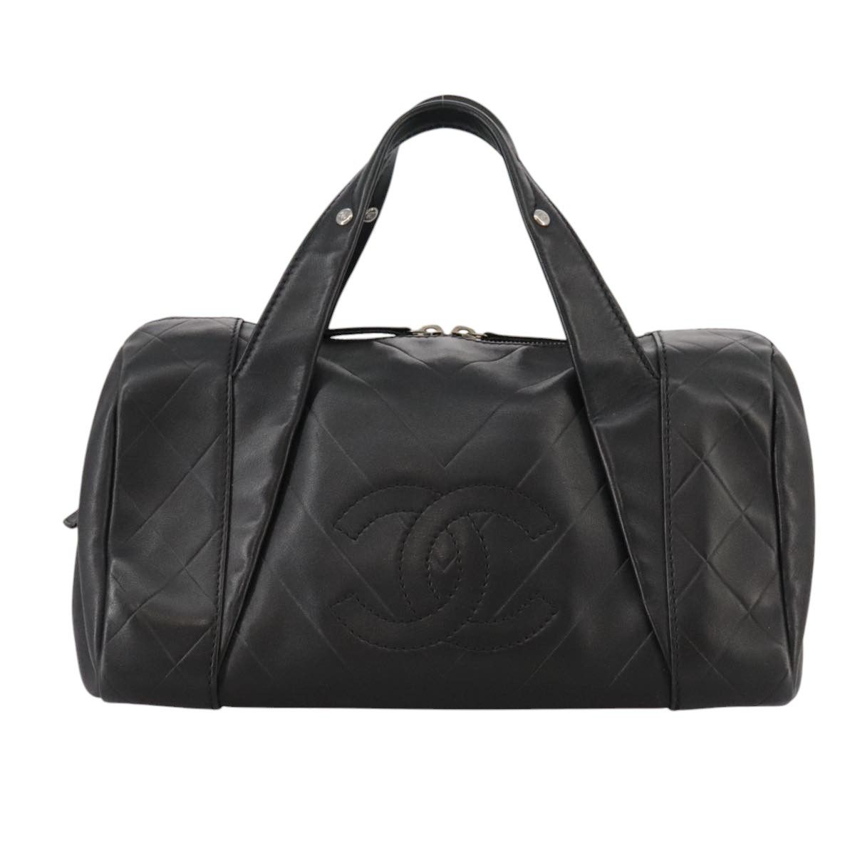 Chanel Logo Cc Black Leather Handbag (Pre-Owned) Size ONE SIZE - 1 Thumbnail