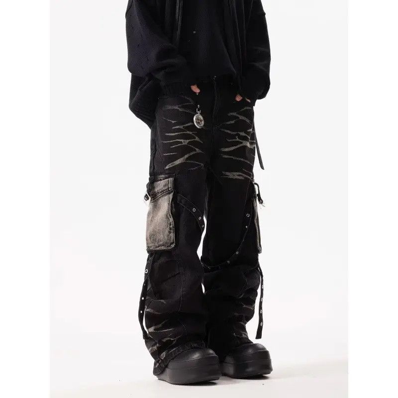 Japanese Brand × Jean Retro loose corrugated pocket jeans Size US 32 / EU 48 - 5 Thumbnail