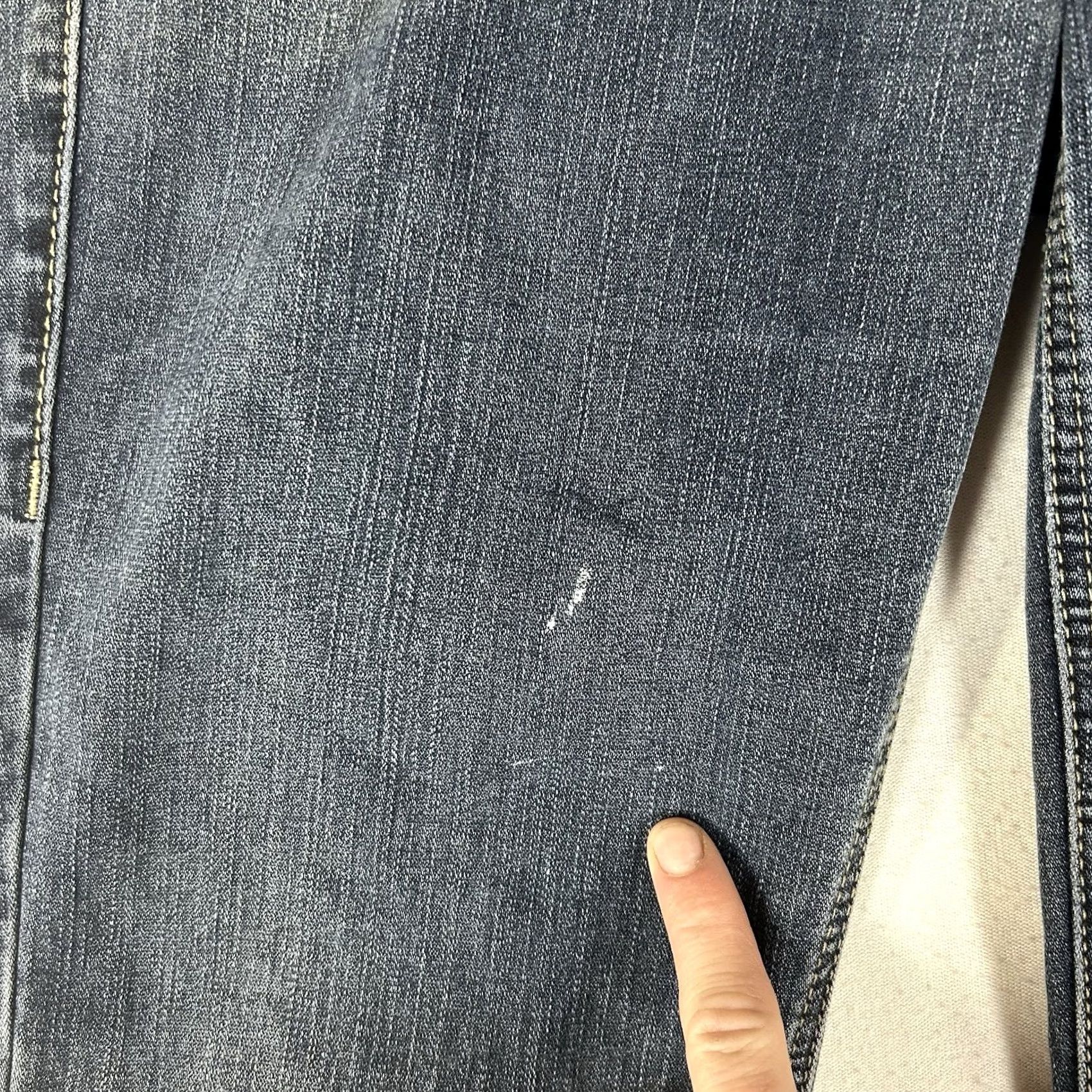 Vintage Silver Aiko Bootcut Jeans Womens 32 Blue Low Rise Embroidered Thick Stitch Hemmed Jeans Size 24" / US 00 / IT 34 - 4 Thumbnail