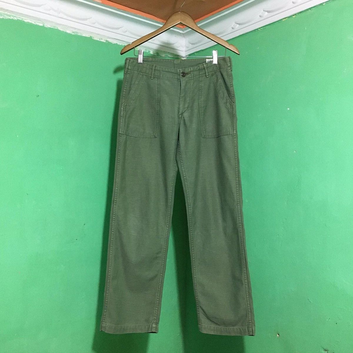 image of Orslow Olive Green Fatigue Pants, Men's (Size 31)