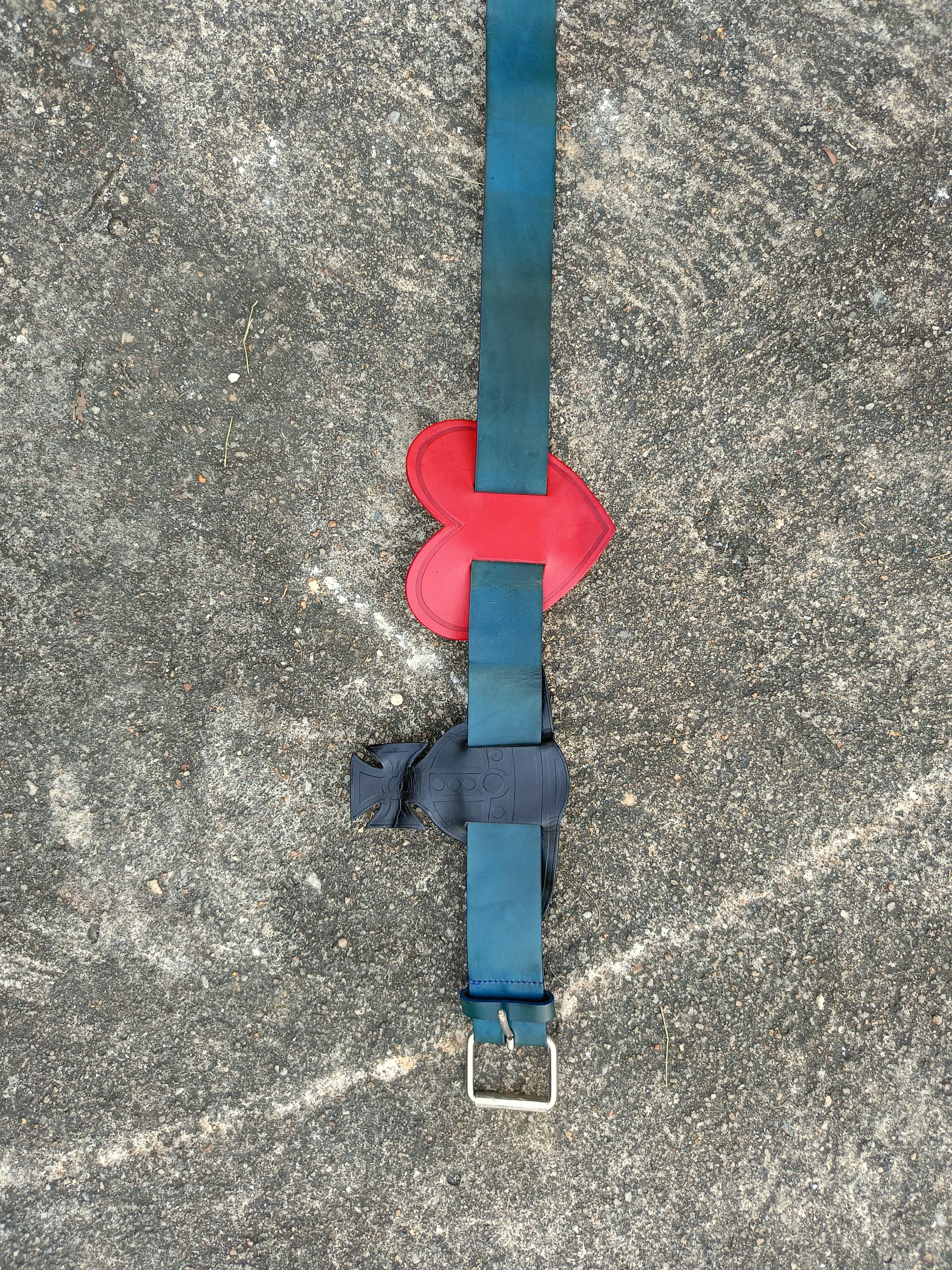 Vivienne Westwood VIVIENNE WESTWOOD HEARTS&ORB BIG PATCHES LEATHER BELT Size 32 - 10 Thumbnail