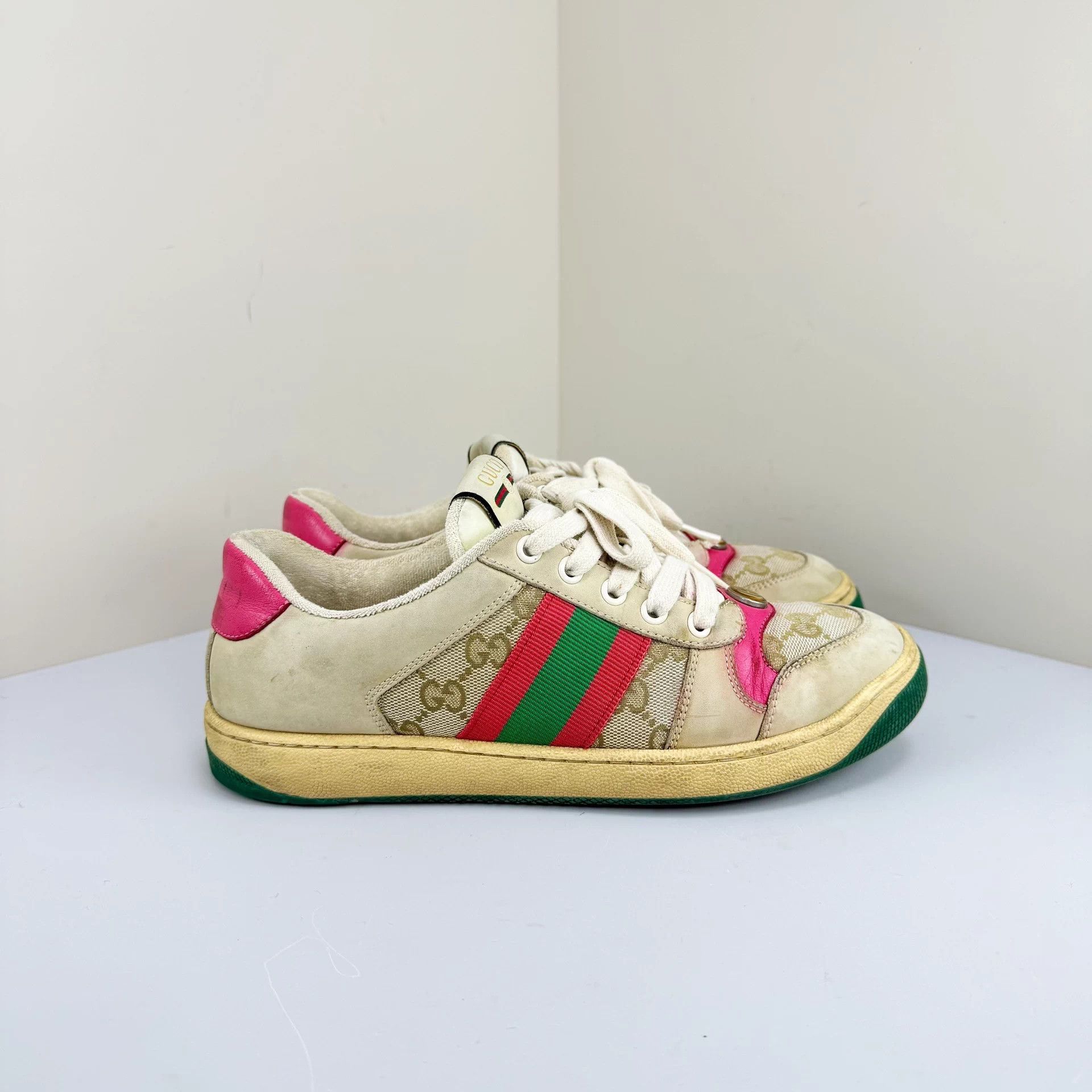 Gucci Gucci GG Distressed 'Dirty' Sneakers Size 37 9/10 Size US 7 / IT 37 - 4 Thumbnail