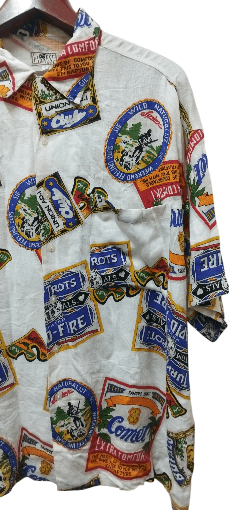 Designer × Japanese Brand × Vintage Vtg Farnese Full print Shirt Rare Art Size US XXL / EU 58 / 5 - 5 Thumbnail