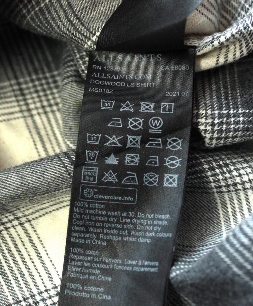 Allsaints 🔥 Allsaints Dogwood Long Sleeve Shirt Button Up Cotton Size US M / EU 48-50 / 2 - 5 Thumbnail