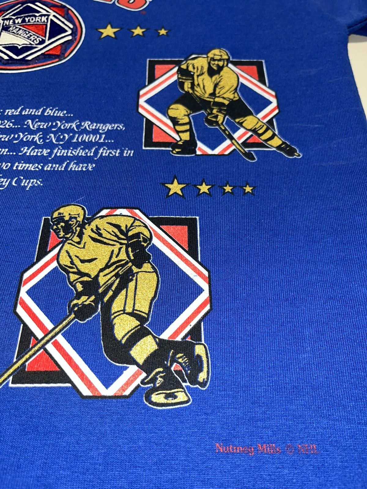 Nutmeg Vintage 90’s New York Rangers NUTMEG single stitch t-shirt Size US L / EU 52-54 / 3 - 10 Thumbnail