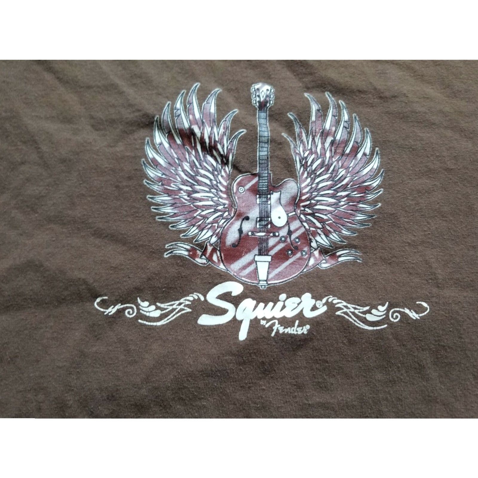 Fender VINTAGE Squier By Fender Guitar Graphic T-Shirt Mens Brown Medium Size US M / EU 48-50 / 2 - 2 Thumbnail
