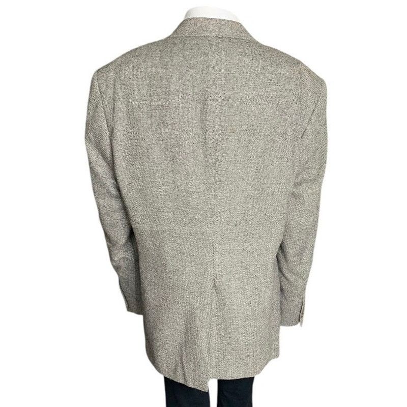 Bert Pulitzer Bert Pulitzer Men 46R Gray 100% SILK Sport Coat Tweed Blazer Size 46R - 10 Thumbnail