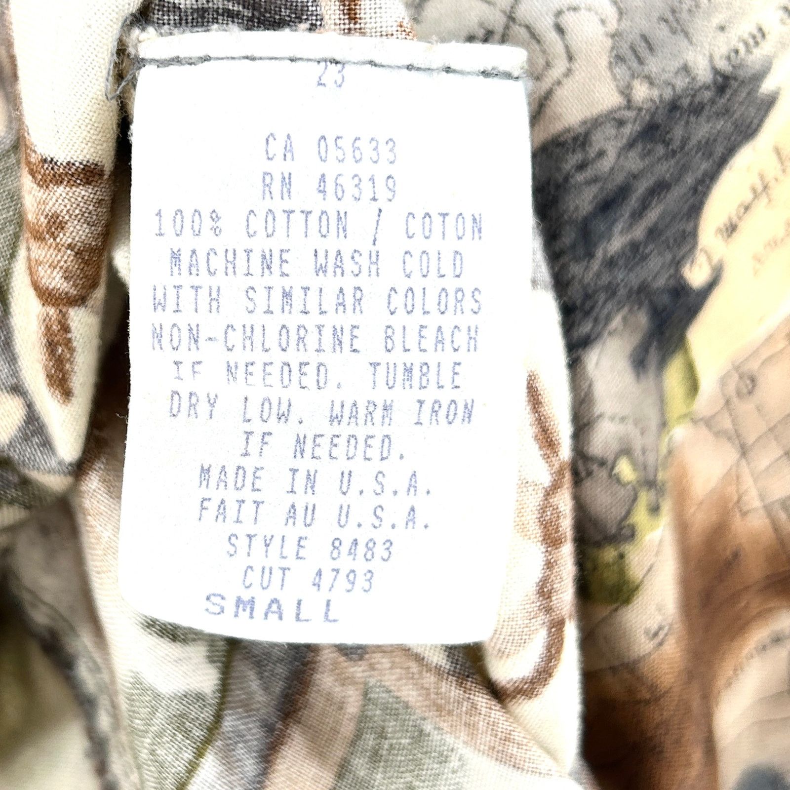 Vintage Vintage 90s Khaki 100% Cotton Safari Animal Button Shirt Size S / US 4 / IT 40 - 8 Thumbnail