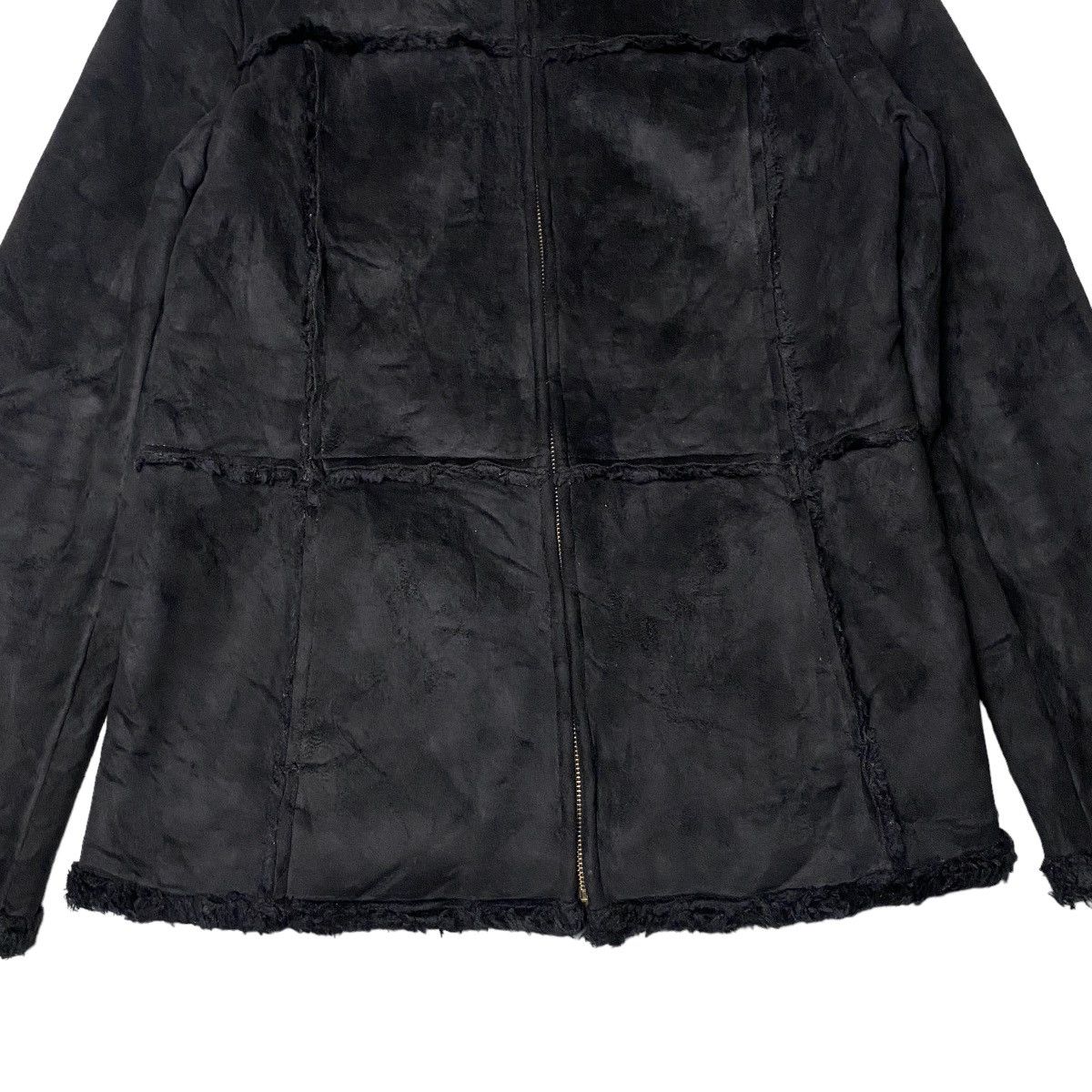 14th Addiction × If Six Was Nine × Japanese Brand 2000's PPFM Fur Faux Cross Suede Jacket Size US S / EU 44-46 / 1 - 5 Thumbnail