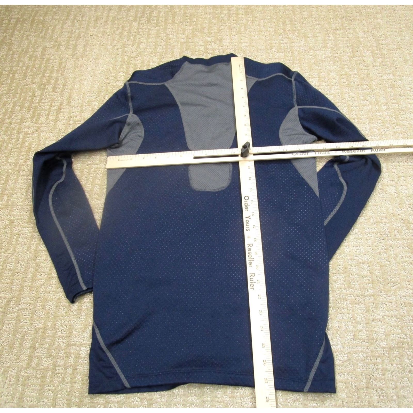 Nike Nike Pro Combat Shirt Men Medium Blue Nike Dri-Fit Long Sleeve Training Gym Run Activewear Pattern Solid Size US M / EU 48-50 / 2 - 5 Thumbnail