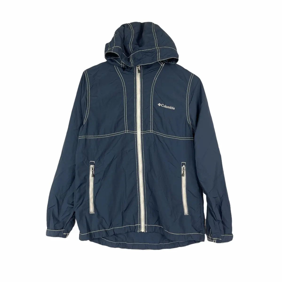 Columbia Vintage COLUMBIA BLUE Sweater Zip Surfing Hoodie Jacket Size US S / EU 44-46 / 1 - 1 Thumbnail