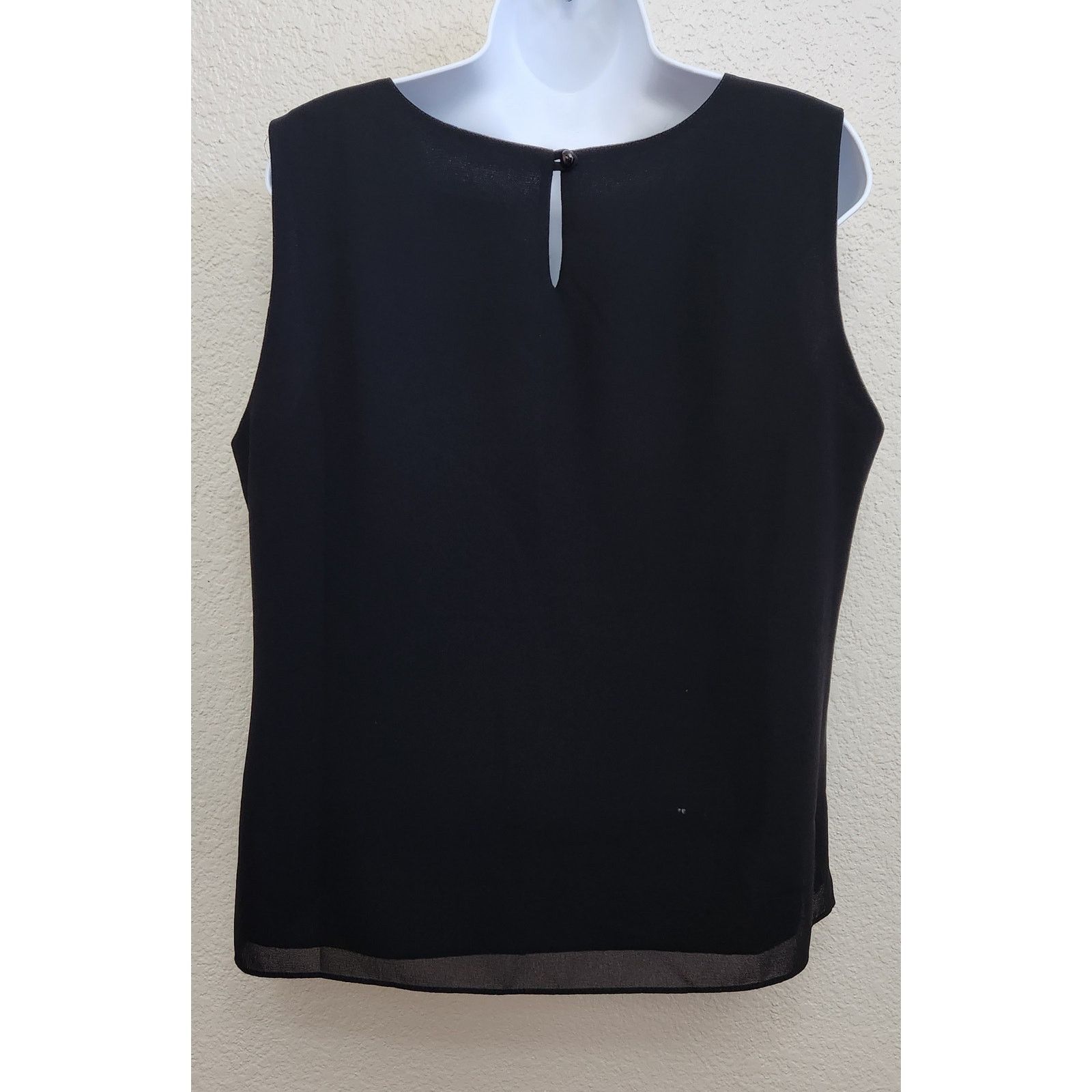 Other Draper's & Damon's Petites Black Lined Sleeveless Top XLP Size XL / US 12-14 / IT 48-50 - 4 Thumbnail