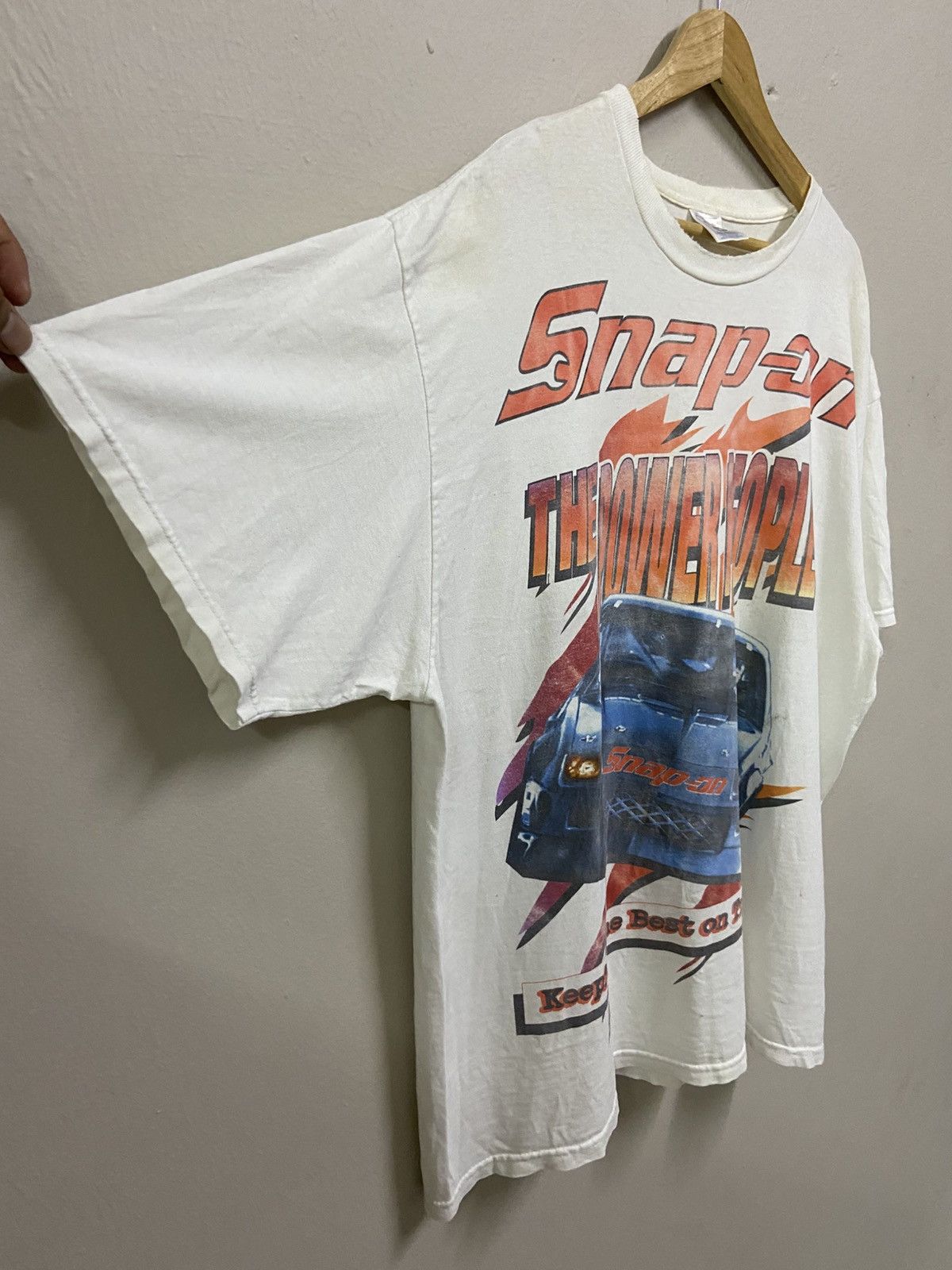 NASCAR × Vintage Distress Vintage Y2K Snap On Racing T-Shirt Size US XL / EU 56 / 4 - 3 Thumbnail