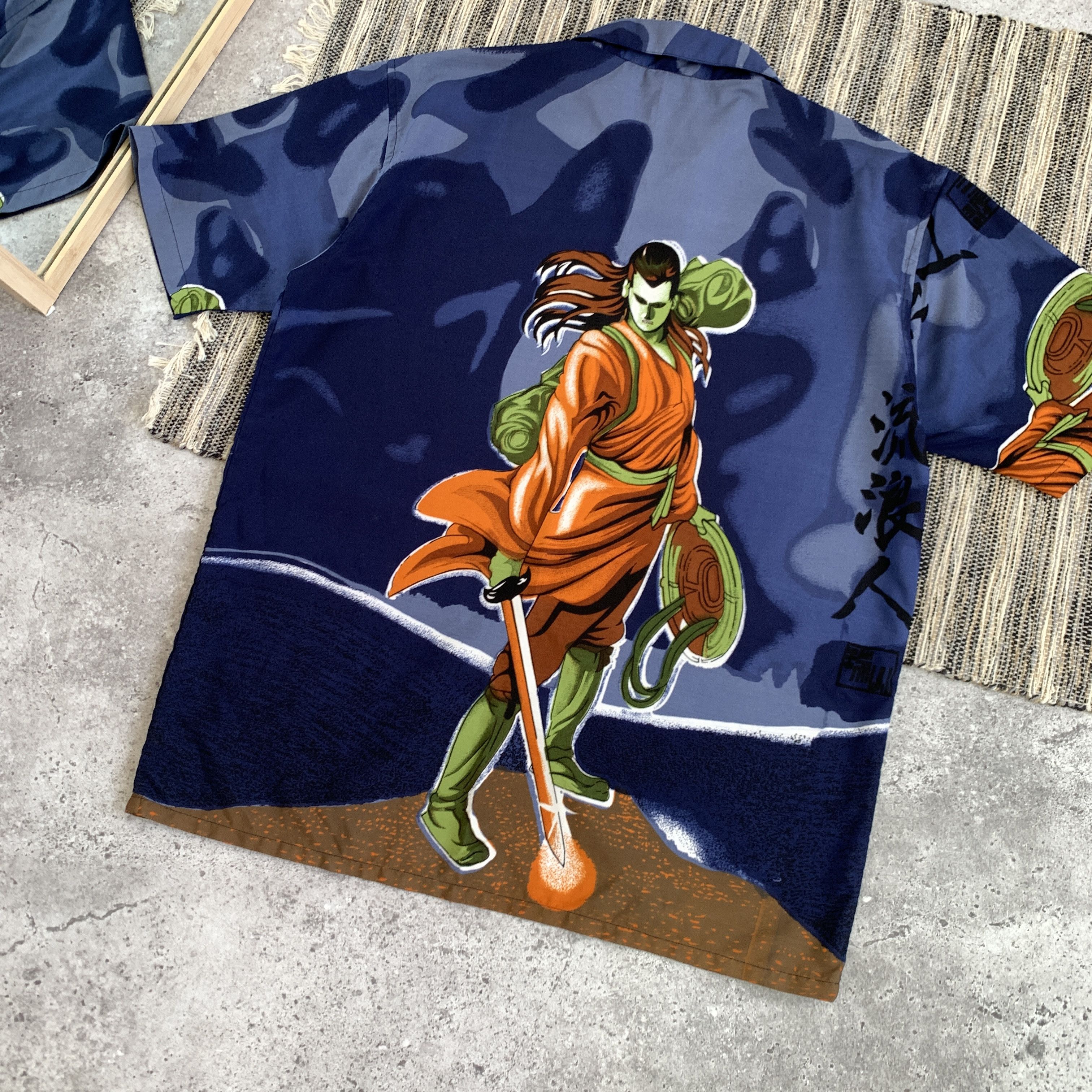 Japanese Brand Vintage Japaneese 90s Anime Button Up Shortsleeve Shirt Size US XL / EU 56 / 4 - 6 Thumbnail