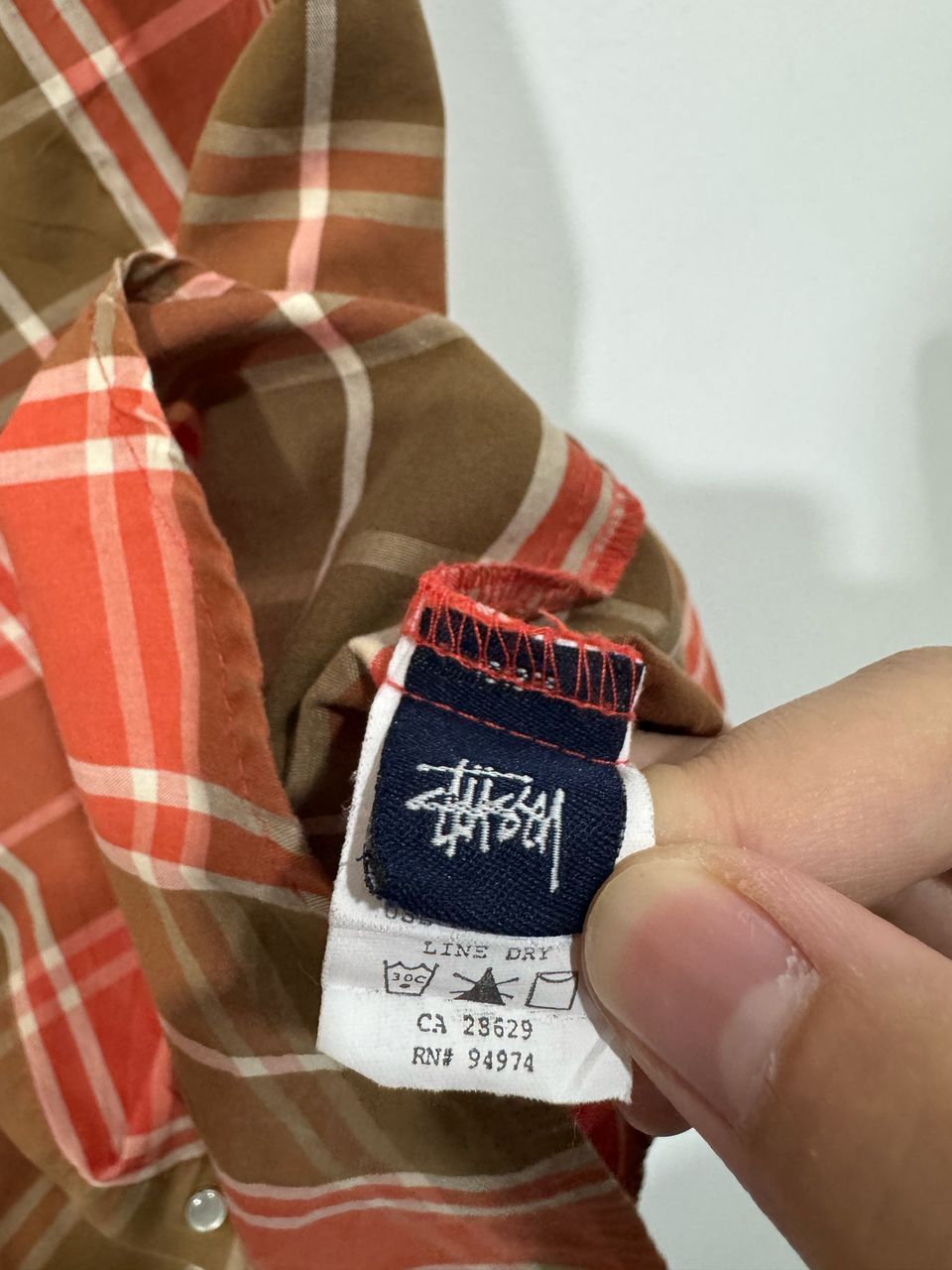 Stussy Vintage Stussy Pearl Snap Button Western Style Peach Shirt Size US L / EU 52-54 / 3 - 7 Thumbnail