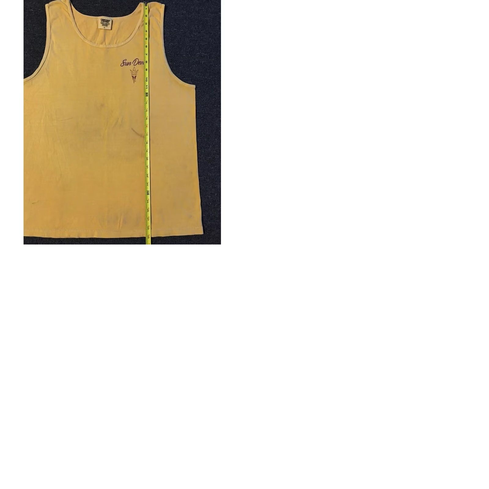 Vintage VINTAGE ASU Sun Devils T-Shirt Sleeveless L Yellow 90s Grunge Track & Field College Refurbished Fork Em Tank Top Mens Size US L / EU 52-54 / 3 - 10 Thumbnail