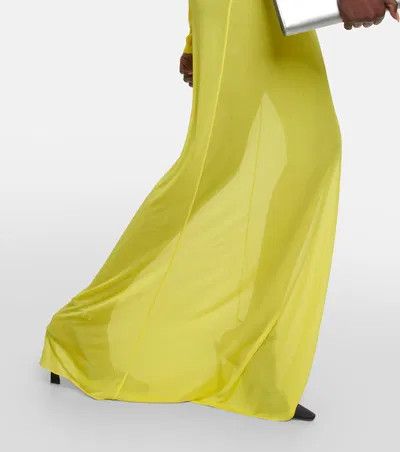 Saint Laurent Paris o1y0126 Maxi Dress in Yellow Size S / US 4 / IT 40 - 5 Thumbnail
