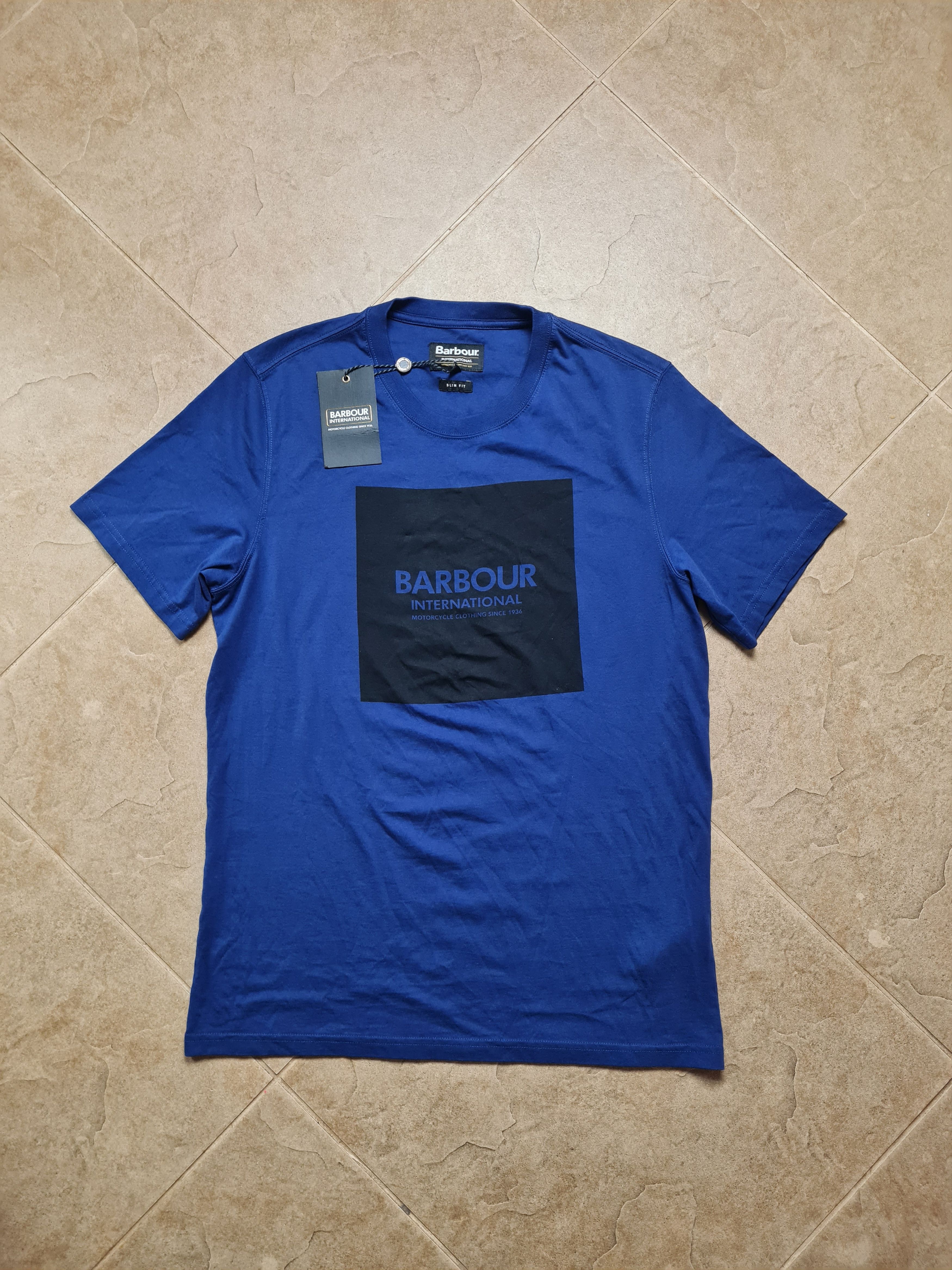 Barbour T-shirts Big Logo Barbour International mens shirt Blue M Size US M / EU 48-50 / 2 - 2 Thumbnail