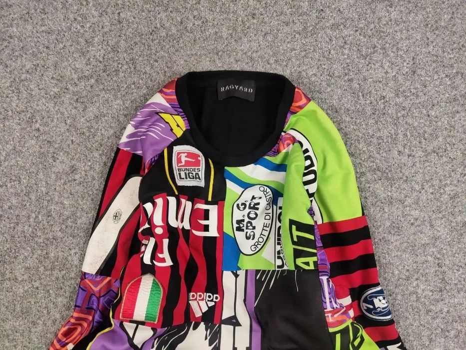 Handmade Rare Ragyard Handmade Aut football patchwork Sweatshirt Size US L / EU 52-54 / 3 - 3 Thumbnail