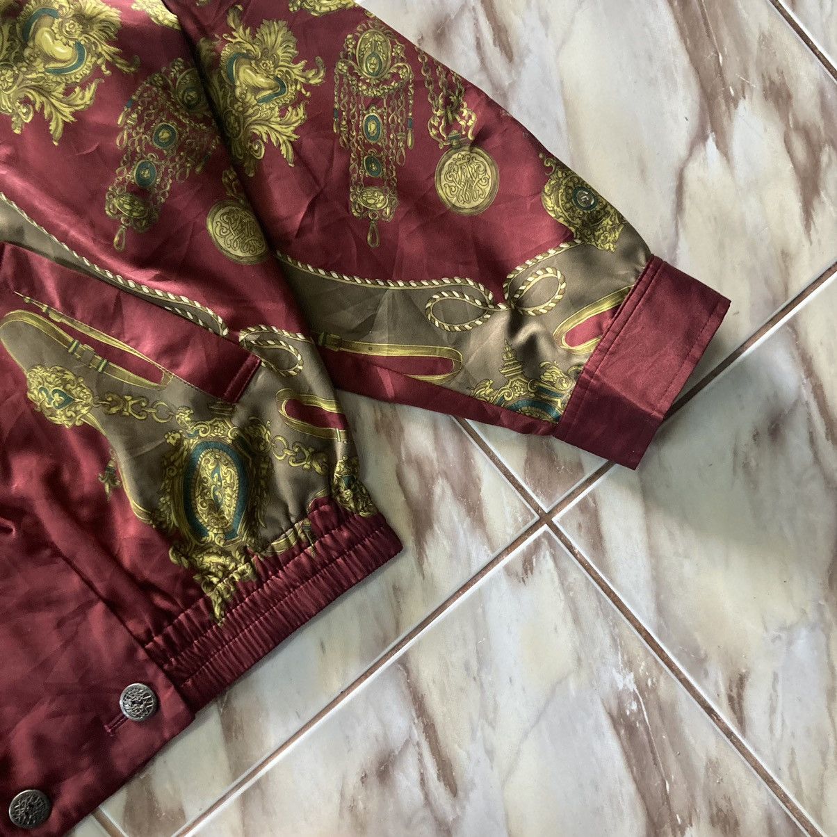 Japanese Brand UNBRANDED SATIN BOMBER JACKET INSPIRED HERMES Size XL / US 12-14 / IT 48-50 - 5 Thumbnail