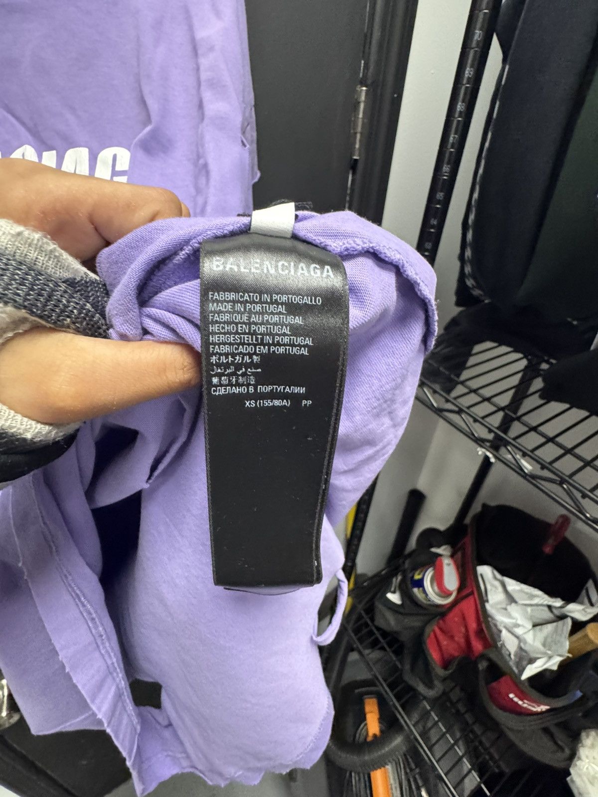 Balenciaga Balenciaga Boxy T-Shirt Purple/White Size US XS / EU 42 / 0 - 6 Thumbnail