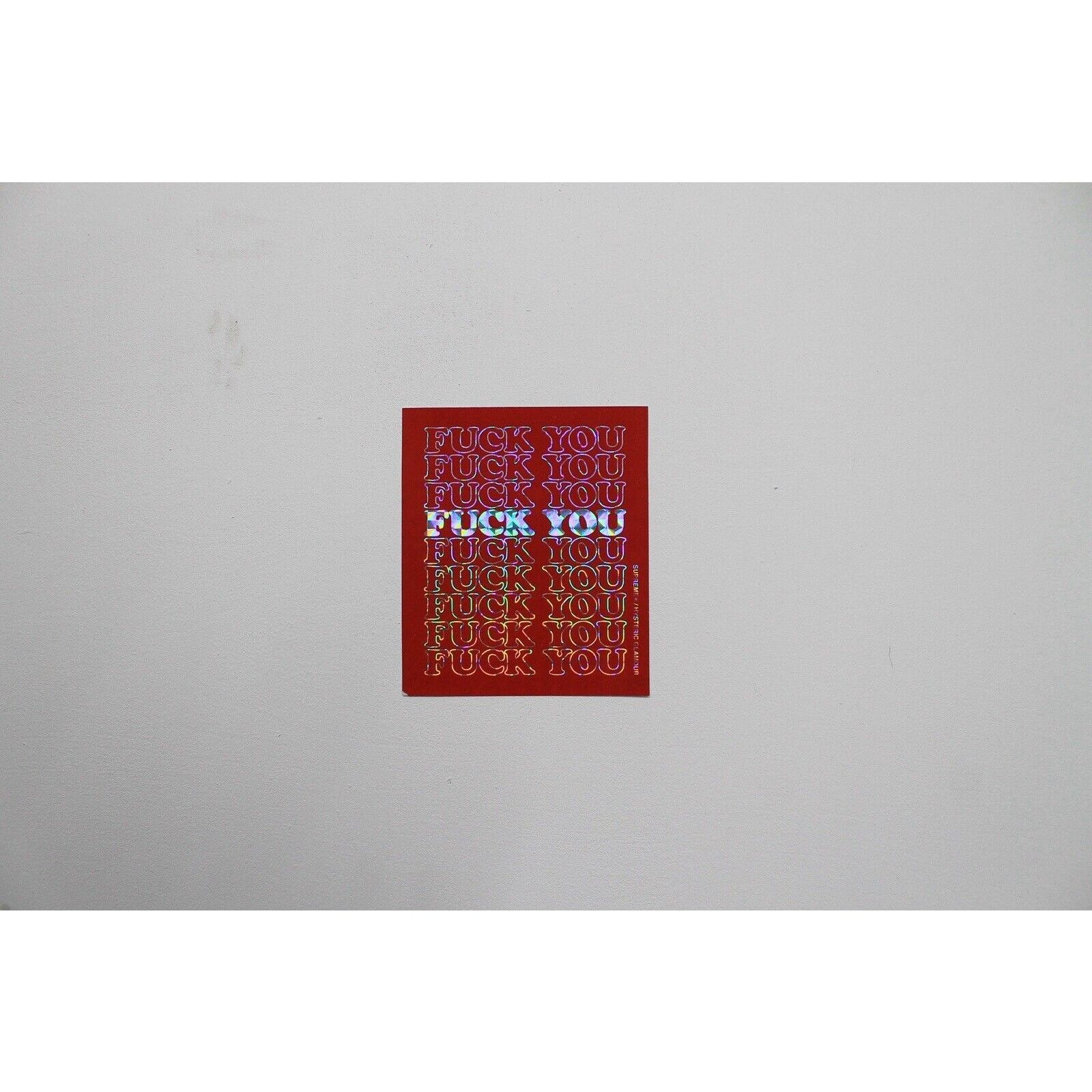 Supreme Supreme Hysteric Glamour F You Sticker Red Holographic FW17 Size ONE SIZE - 4 Thumbnail
