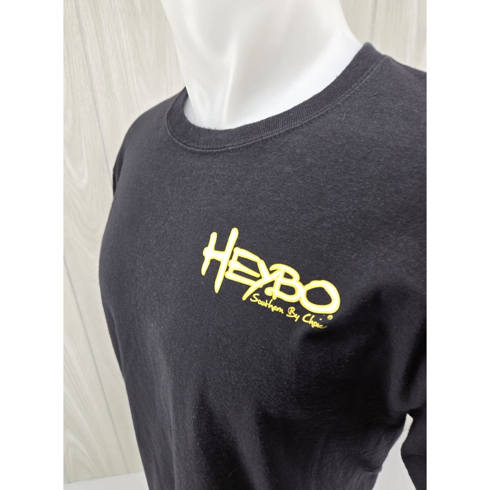 Vintage Heybo Shirt Mens Large Eagle Black Long Sleeve Cotton Size US L / EU 52-54 / 3 - 6 Thumbnail