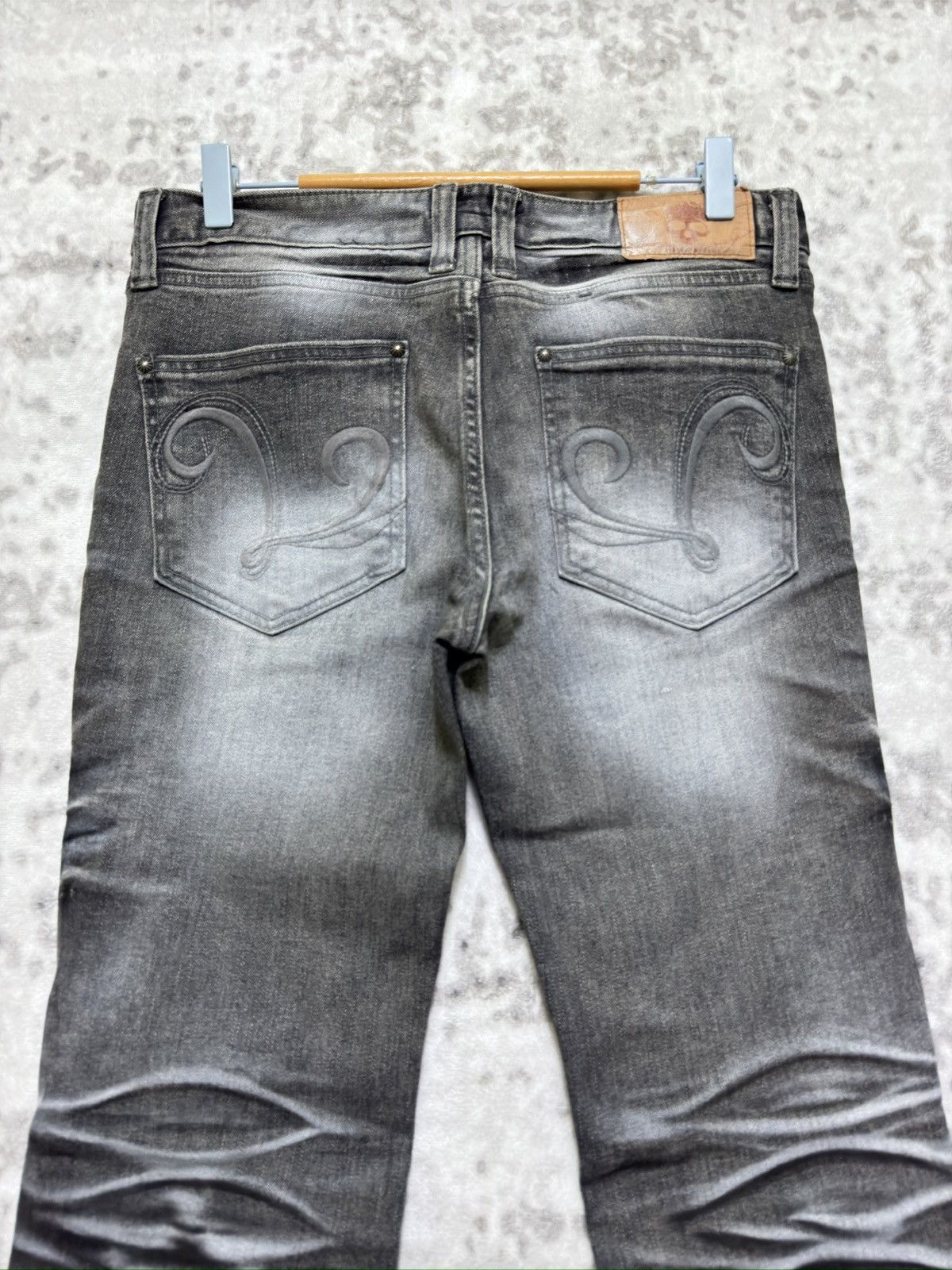 If Six Was Nine Vintage Lagust Claw Marks Acid Wash Denim Jeans Size US 31 - 8 Thumbnail