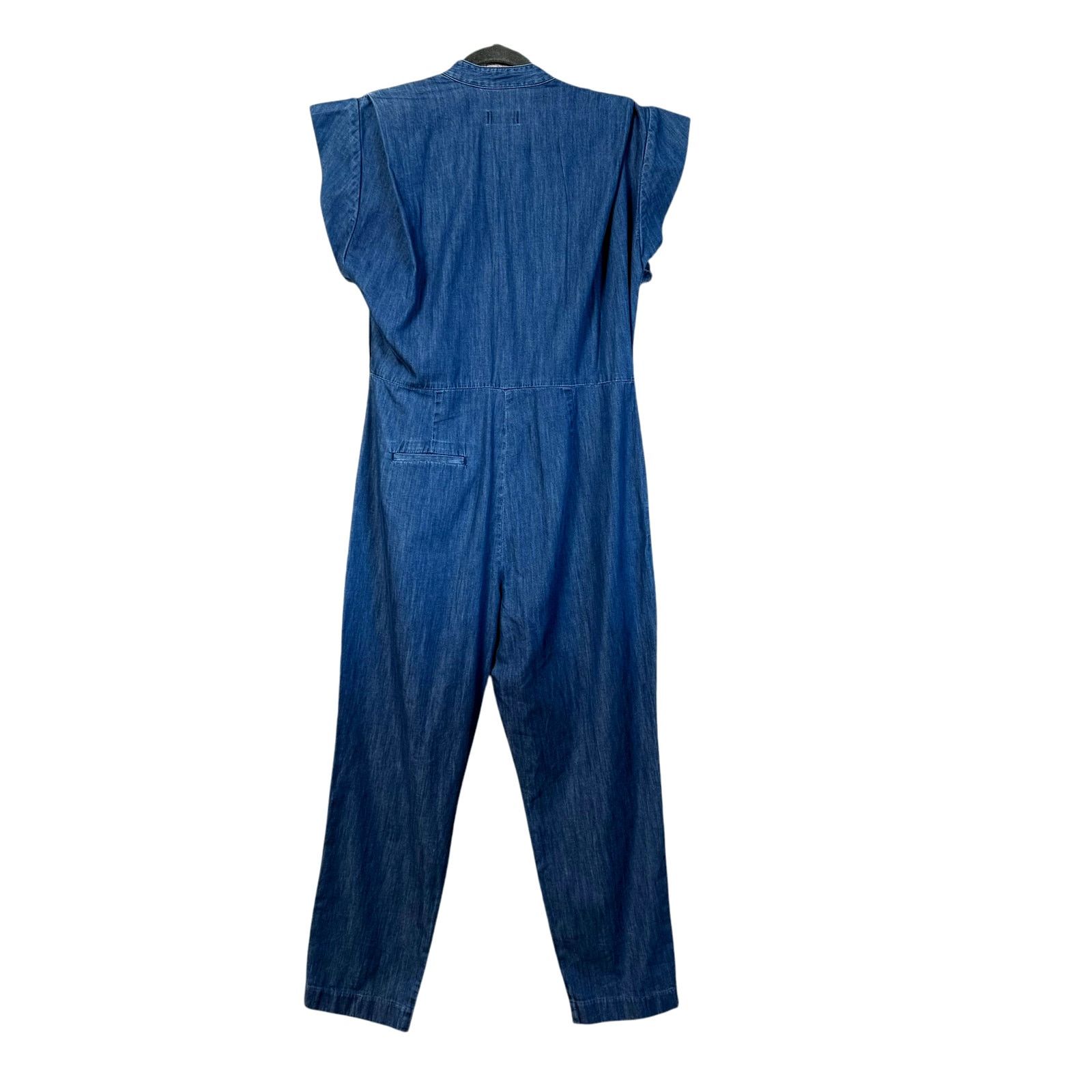7 For All Mankind 7 For All Mankind Sleeveless Button Up Jumpsuit One Piece XL Size 38" / US 16 / IT 52 - 3 Thumbnail