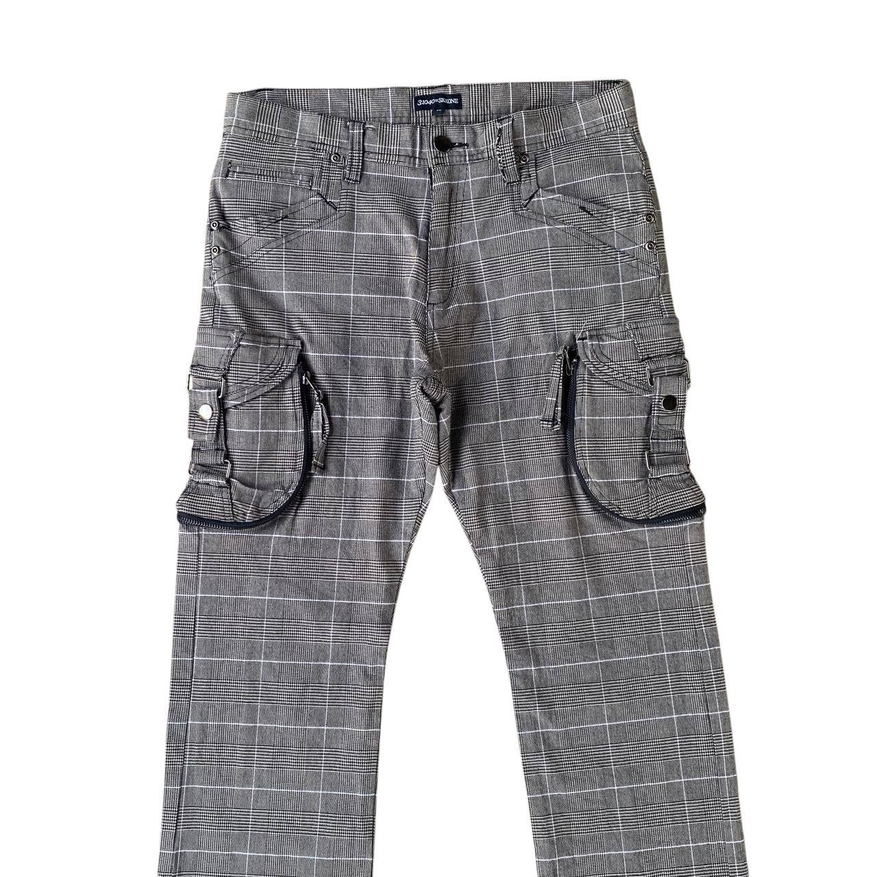 Japanese Brand PRISONER PANT CARGO SKKONE 31040 PIN STRIPE JAPANESE STYLE Size US 29 - 6 Thumbnail