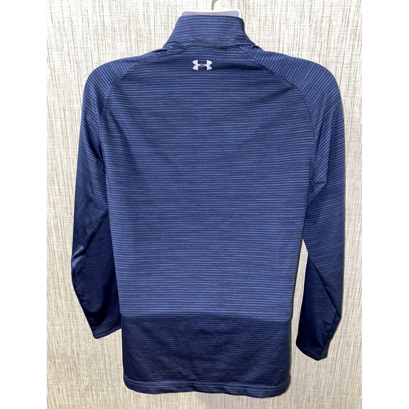 Under Armour Under Armour Mens Blue Striped 1/2 Zip Pullover Jacket S Mens Jacket Blue Striped Athletic 1/2 Zip Pullover Under Armour Mens Size S Size US S / EU 44-46 / 1 - 5 Thumbnail