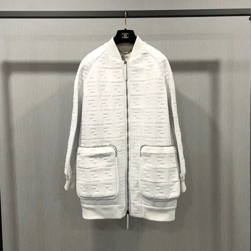 Fendi Fendi White Shearling Women's Coat 0089 Size M / US 6-8 / IT 42-44 - 1 Thumbnail