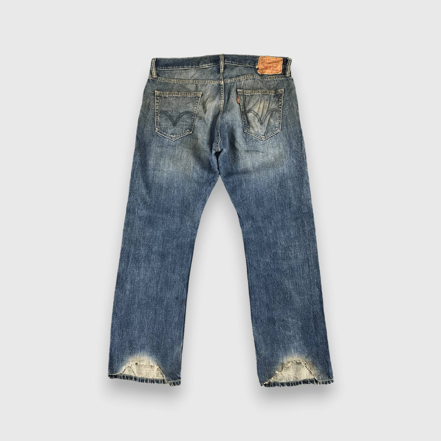 Levi's Vintage Levis 514 Jeans Rusty Faded Blue Denim -J546 Size US 37 - 2 Thumbnail