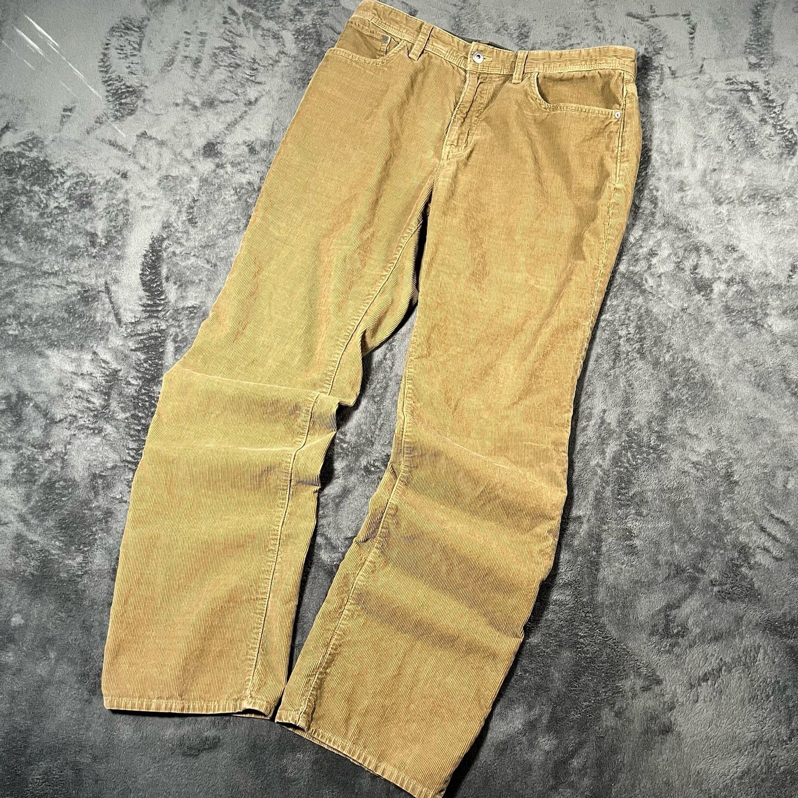 Weatherproof Y2K Men's Brown Tan Corduroy Straight Leg Pants 100% Cotton Size US 34 / EU 50 - 1 Thumbnail