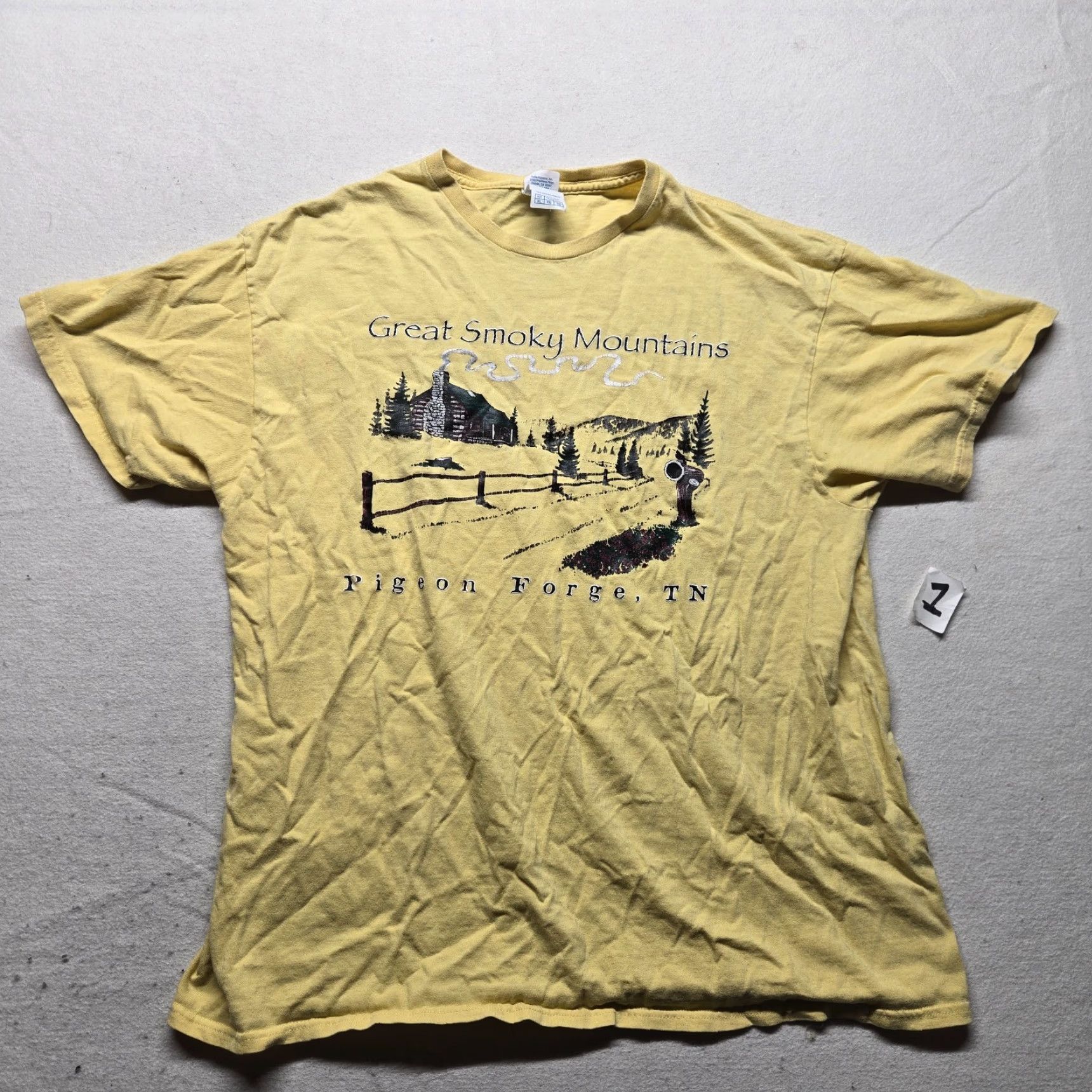 Delta Delta Great Smoky Mountains Yellow T-Shirt Men's XL Crew Neck Short Sleeve Size US XL / EU 56 / 4 - 2 Thumbnail