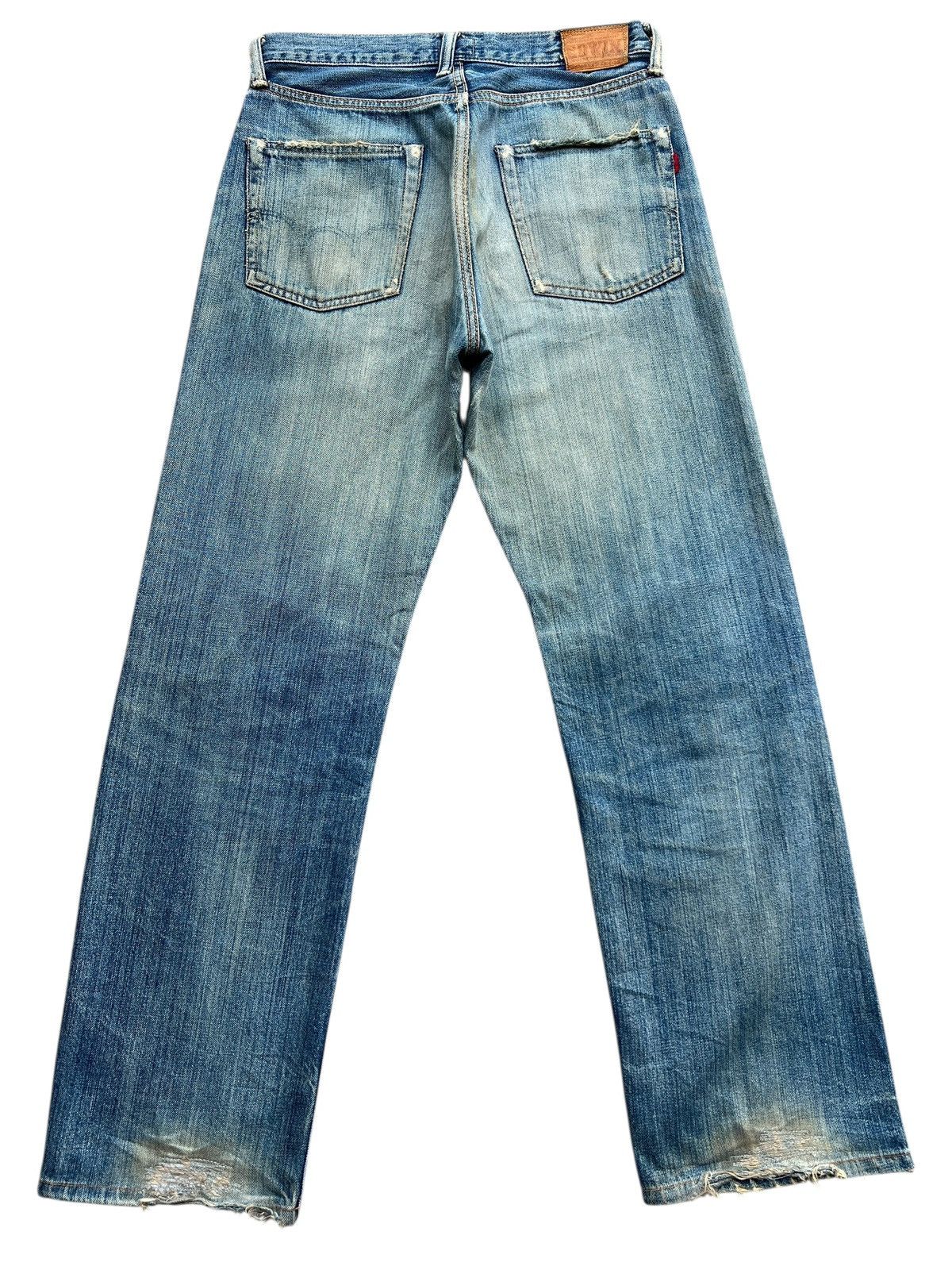 Edwin Vintage Edwin 505s Selvedge Distressed Denim Jeans 31x30.5 Size US 31 - 3 Thumbnail