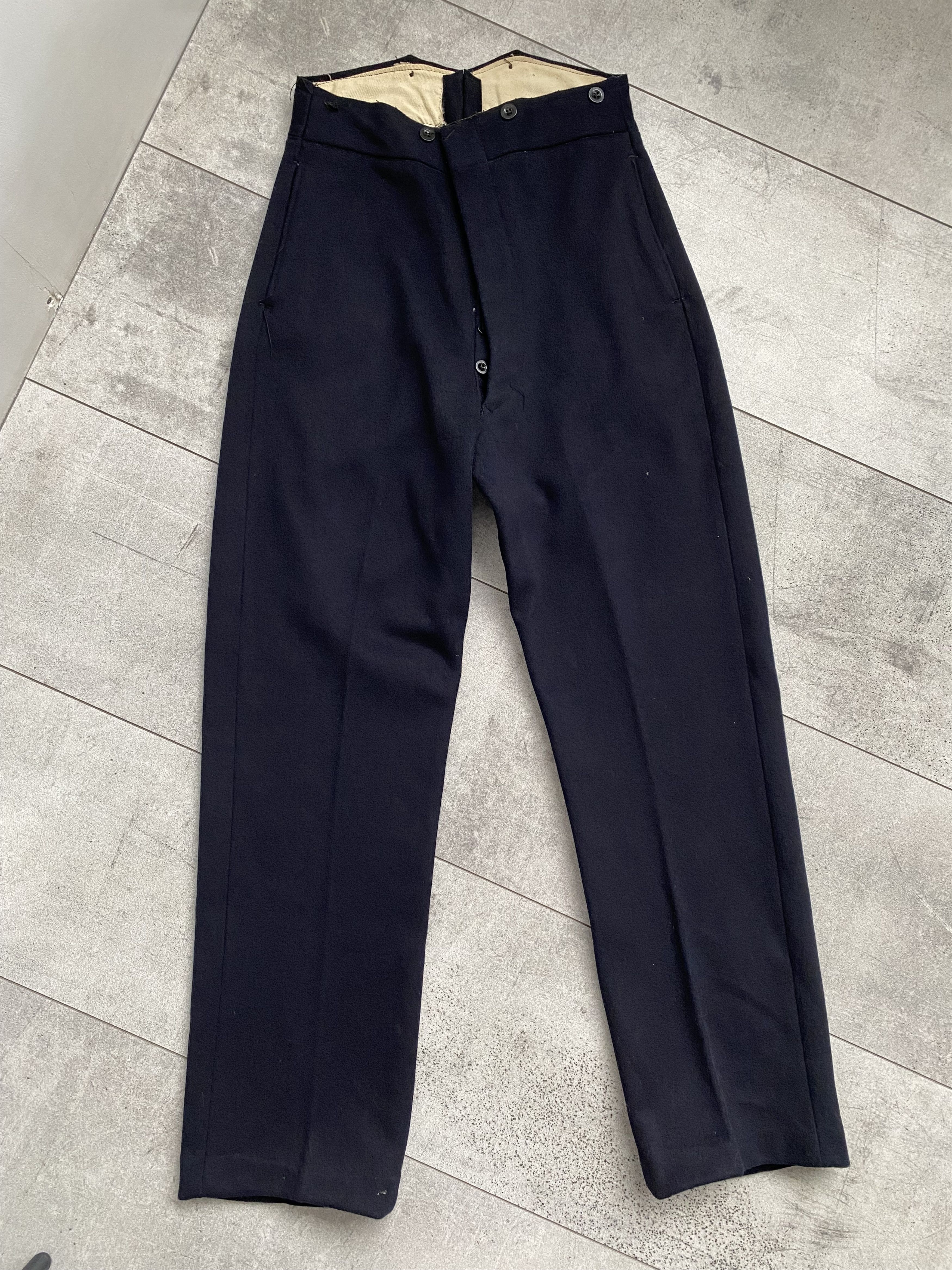Vintage Vintage 1940s WW2 British Army Battledress Serge Wool Pants Size US 36 / EU 52 - 14 Thumbnail