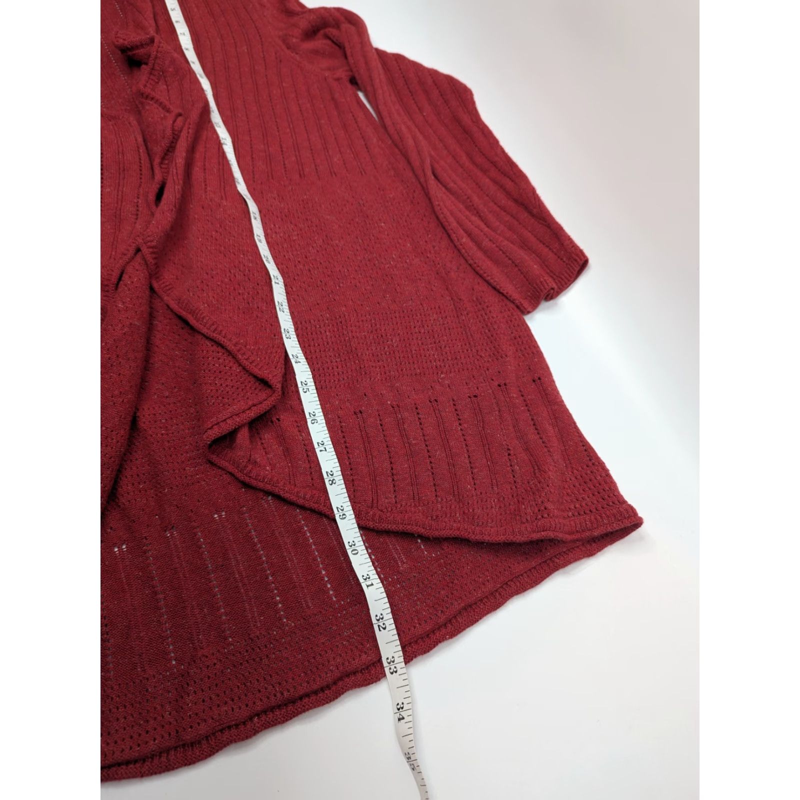 Eileen Fisher Eileen Fisher Cardigan Open Front Long Sleeve Duster Maroon 1X Women Sweater Casual Caprice 1X? Size XL / US 12-14 / IT 48-50 - 4 Thumbnail