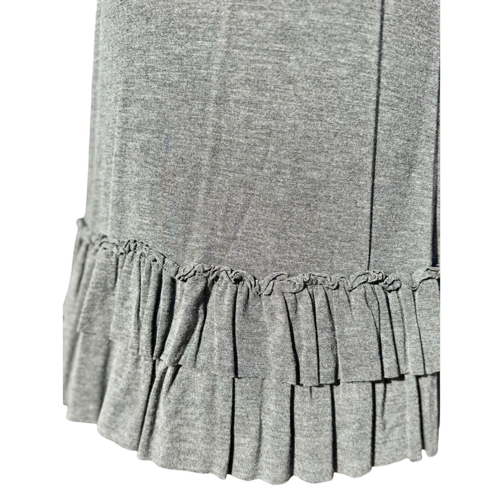Boutique Moschino Easel Los Angeles Layering Ruffle Dress – Grey Long Sleeve Size M / US 6-8 / IT 42-44 - 4 Thumbnail